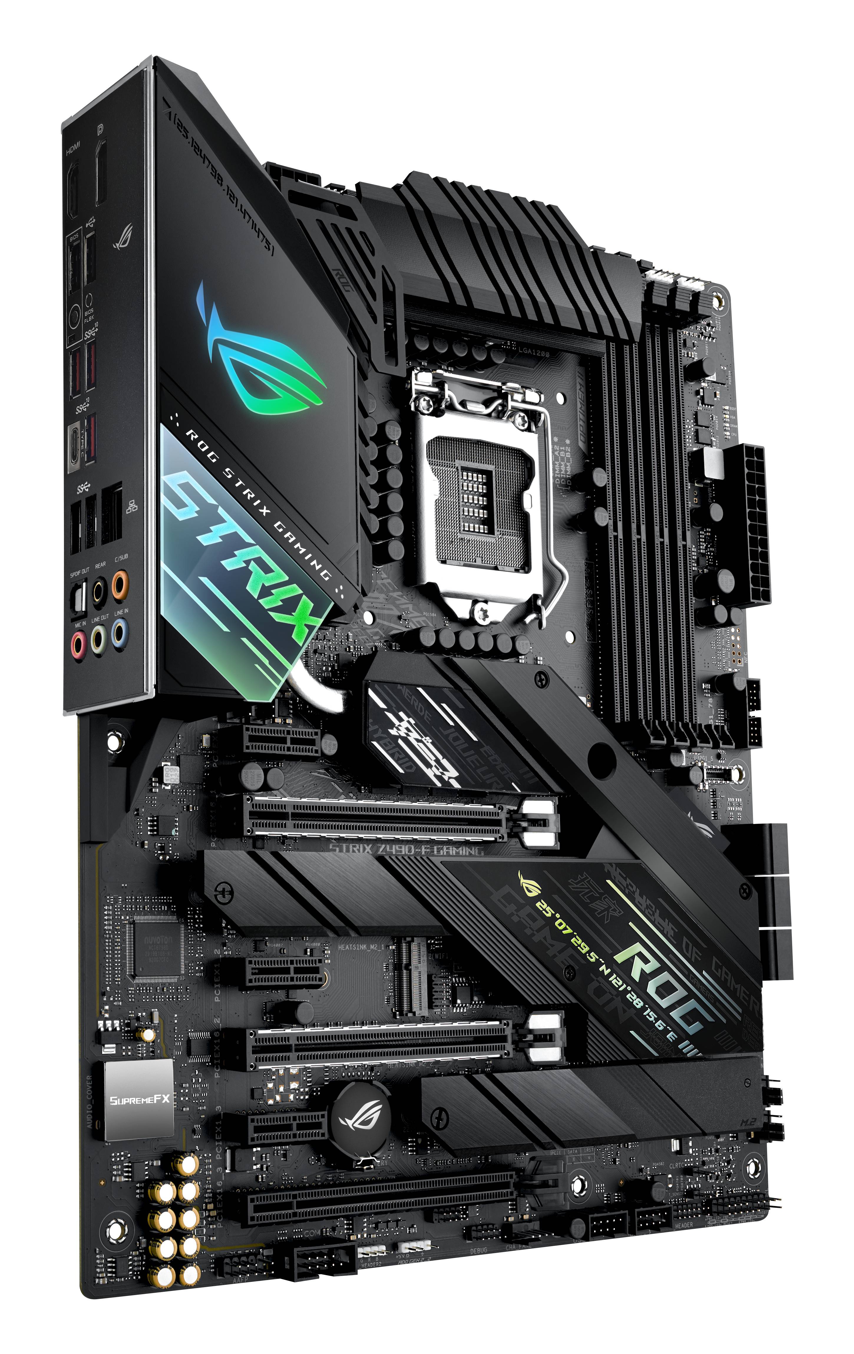 Rca Informatique - image du produit : ROG STRIX Z490-F GAMING ATX+GLN+U3.2+M2 SATA6+4XDDR4