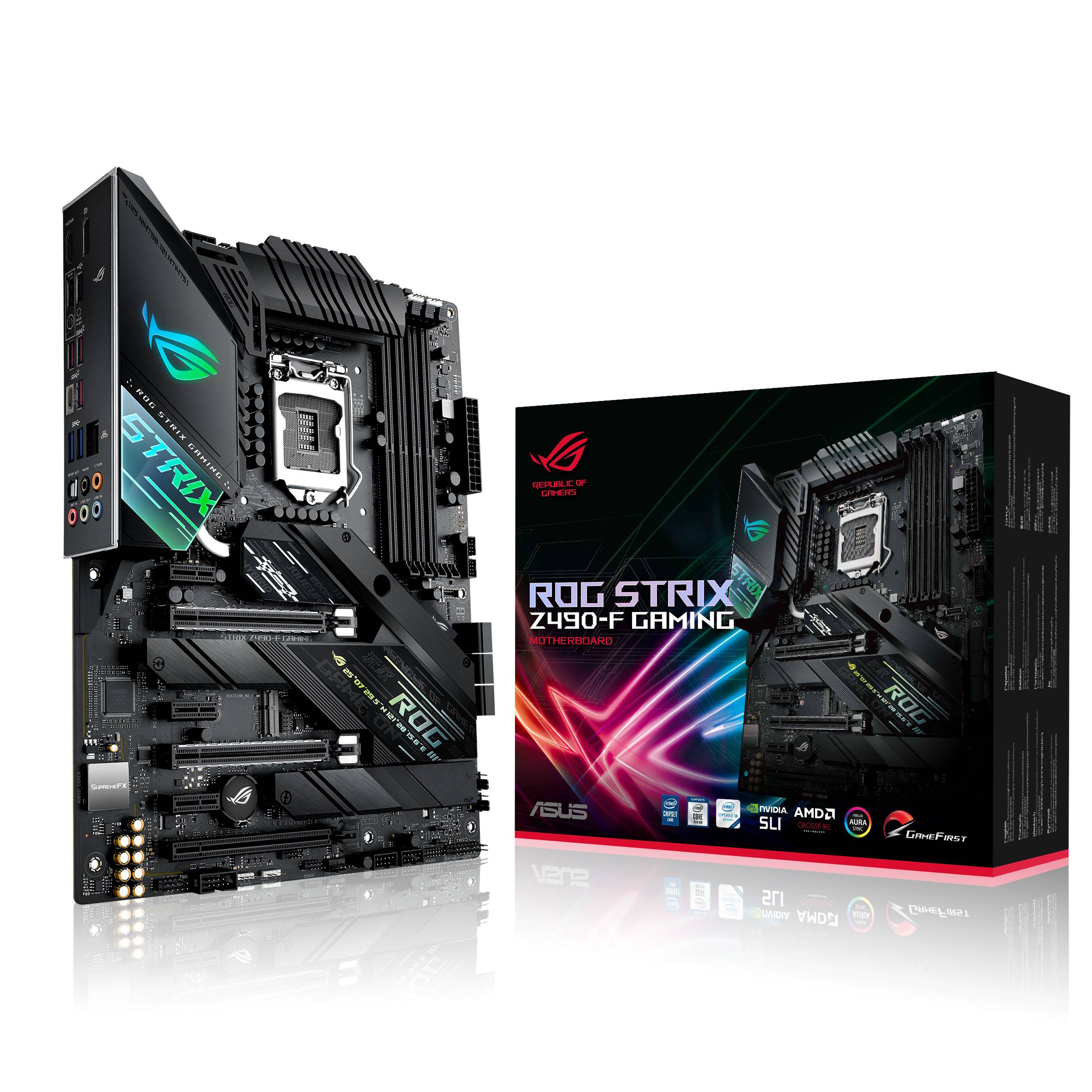 Rca Informatique - image du produit : ROG STRIX Z490-F GAMING ATX+GLN+U3.2+M2 SATA6+4XDDR4