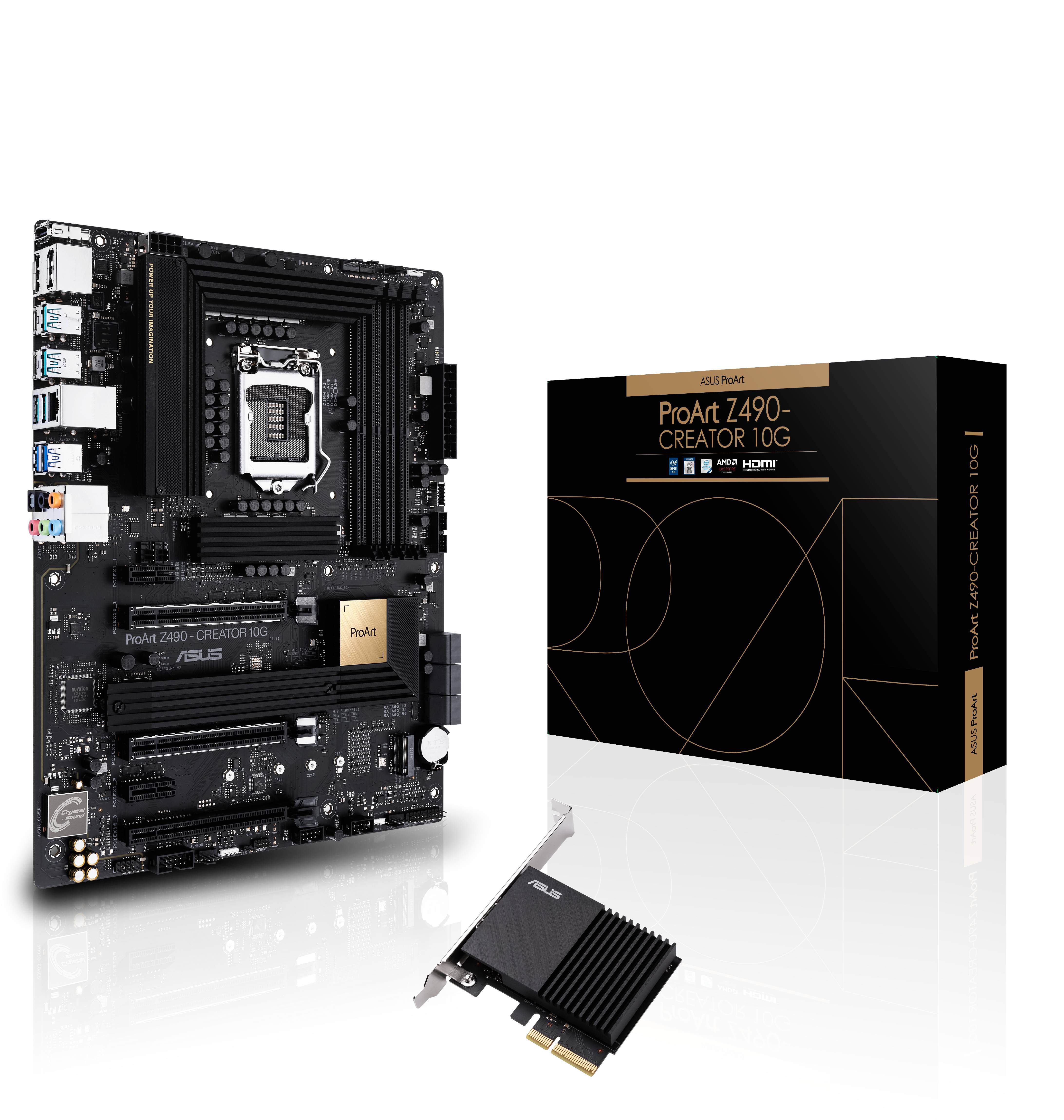 Rca Informatique - image du produit : PROART Z490-CREATOR 10G ATX +GLN+U3.2+M2 SATA6+4XDDR4