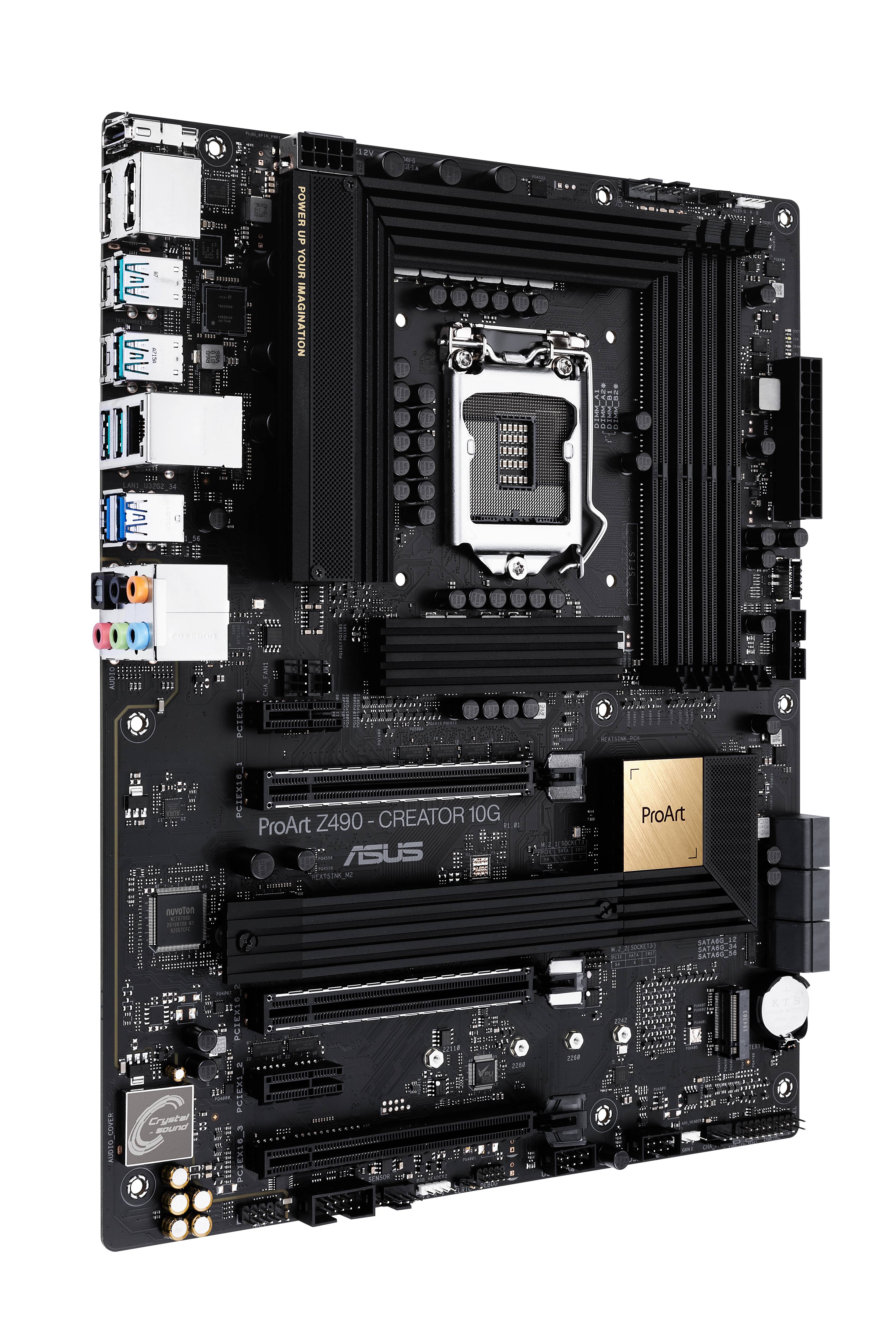 Rca Informatique - image du produit : PROART Z490-CREATOR 10G ATX +GLN+U3.2+M2 SATA6+4XDDR4