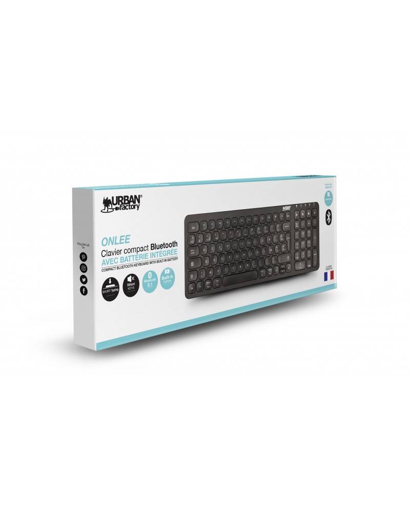 Rca Informatique - image du produit : COMPACT BLUETOOTH KEYBOARD WITH RECHARGEABLE BATTERY