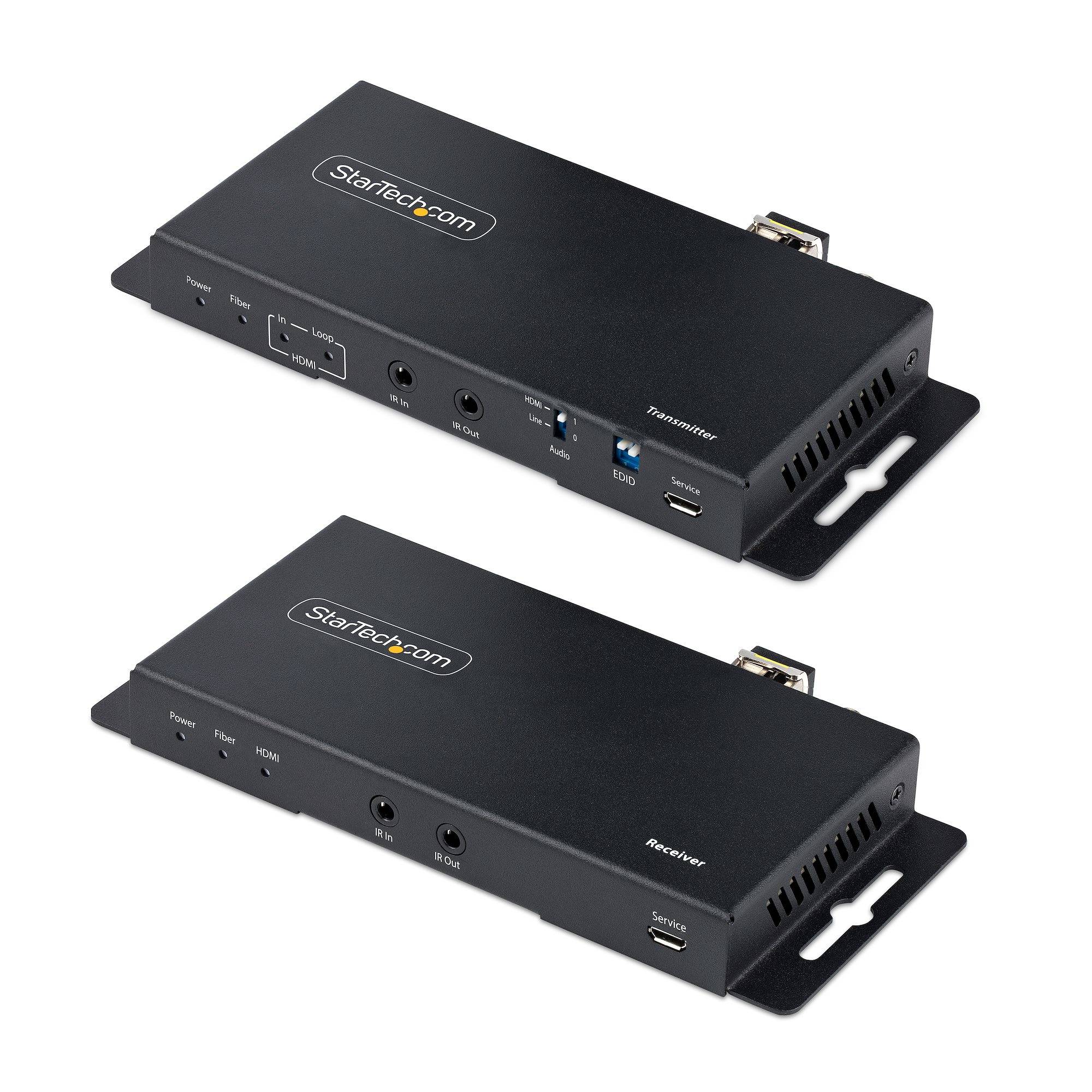 Rca Informatique - Image du produit : HDMI OVER FIBER EXTENDER KIT - 4K 60HZ TRANSMITTER/RECEIVER