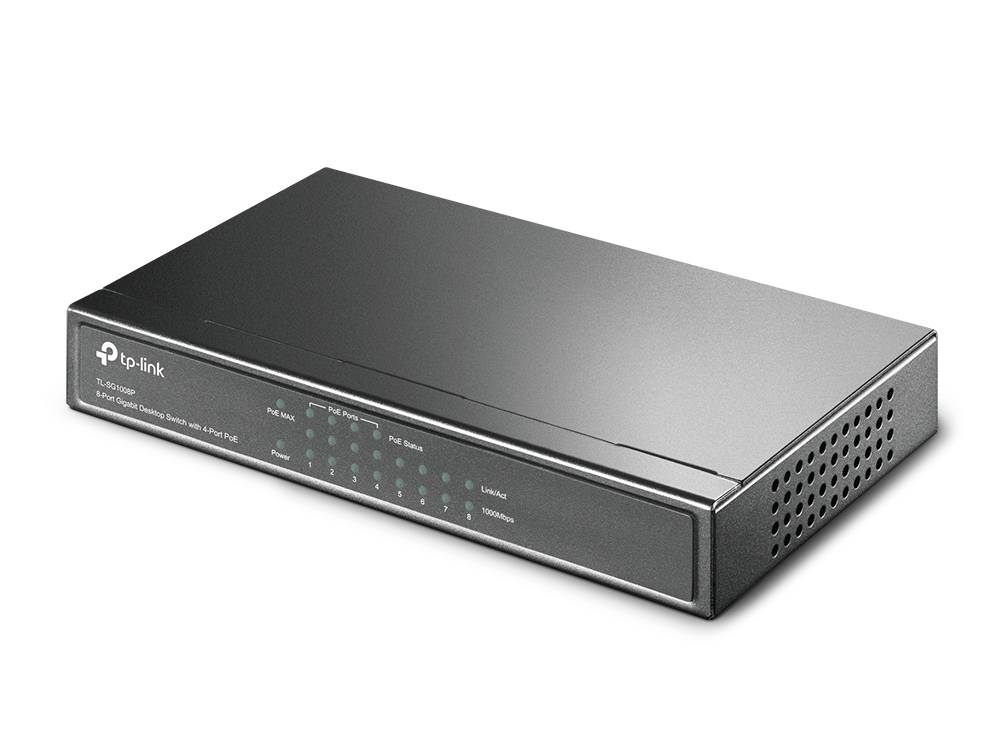 Rca Informatique - image du produit : 8-PORT GIGABIT DSKTP POE SWTCH 8X 10/100/1000MBPS RJ45 PORTS