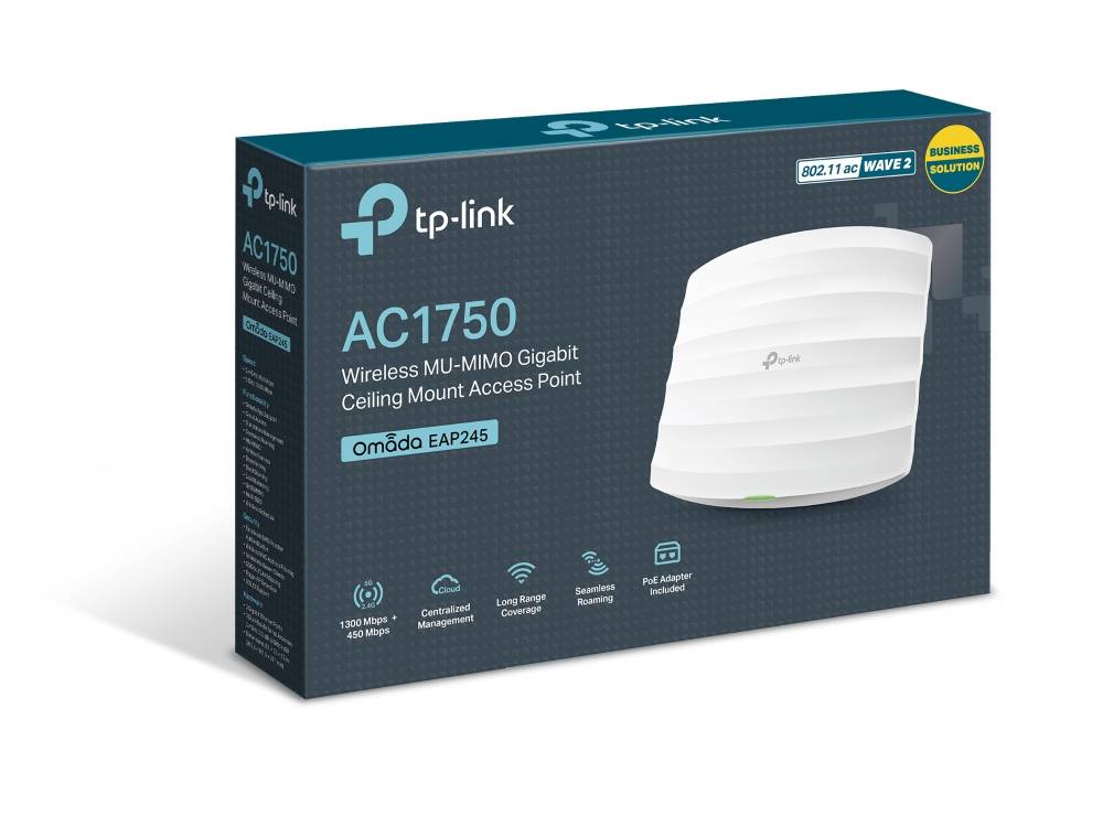 Rca Informatique - image du produit : AC1750 WIRELESS DUAL BAND GIGAB CEILING MOUNT ACCESS POINT QUALC