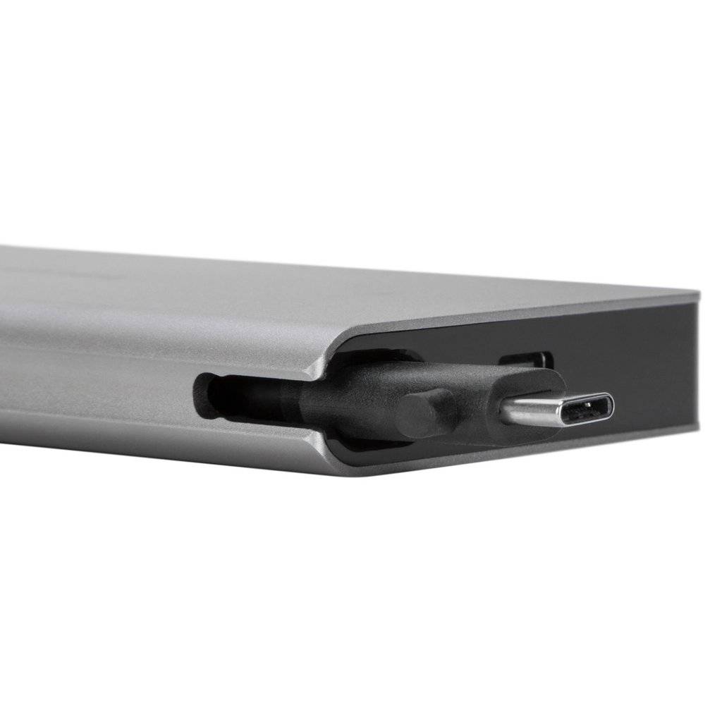 Rca Informatique - image du produit : USB-C SINGLE VIDEO 4K HDMI DOCK CARD READER AND REMOVABLE CABLE