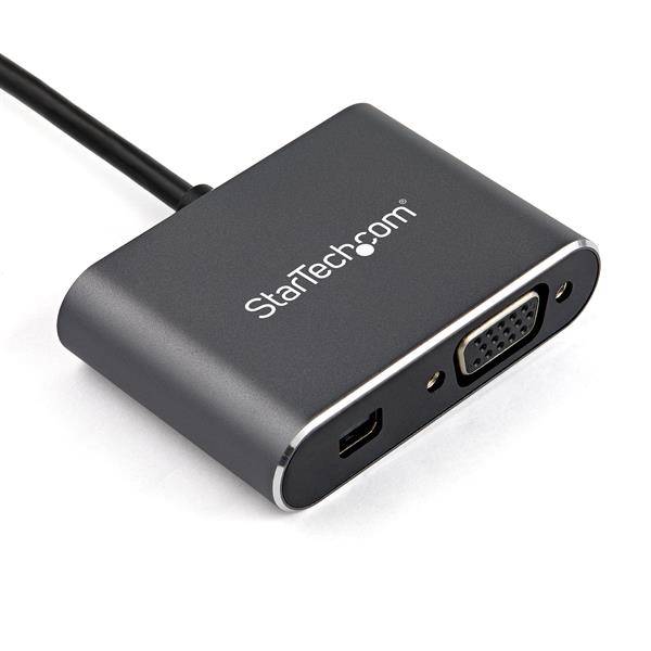 Rca Informatique - image du produit : USB C MULTIPORT VIDEO ADAPTER VGA OR MINI DP - HDR 4K 60