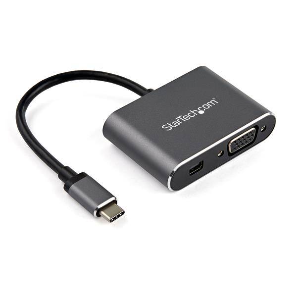 Rca Informatique - Image du produit : USB C MULTIPORT VIDEO ADAPTER VGA OR MINI DP - HDR 4K 60