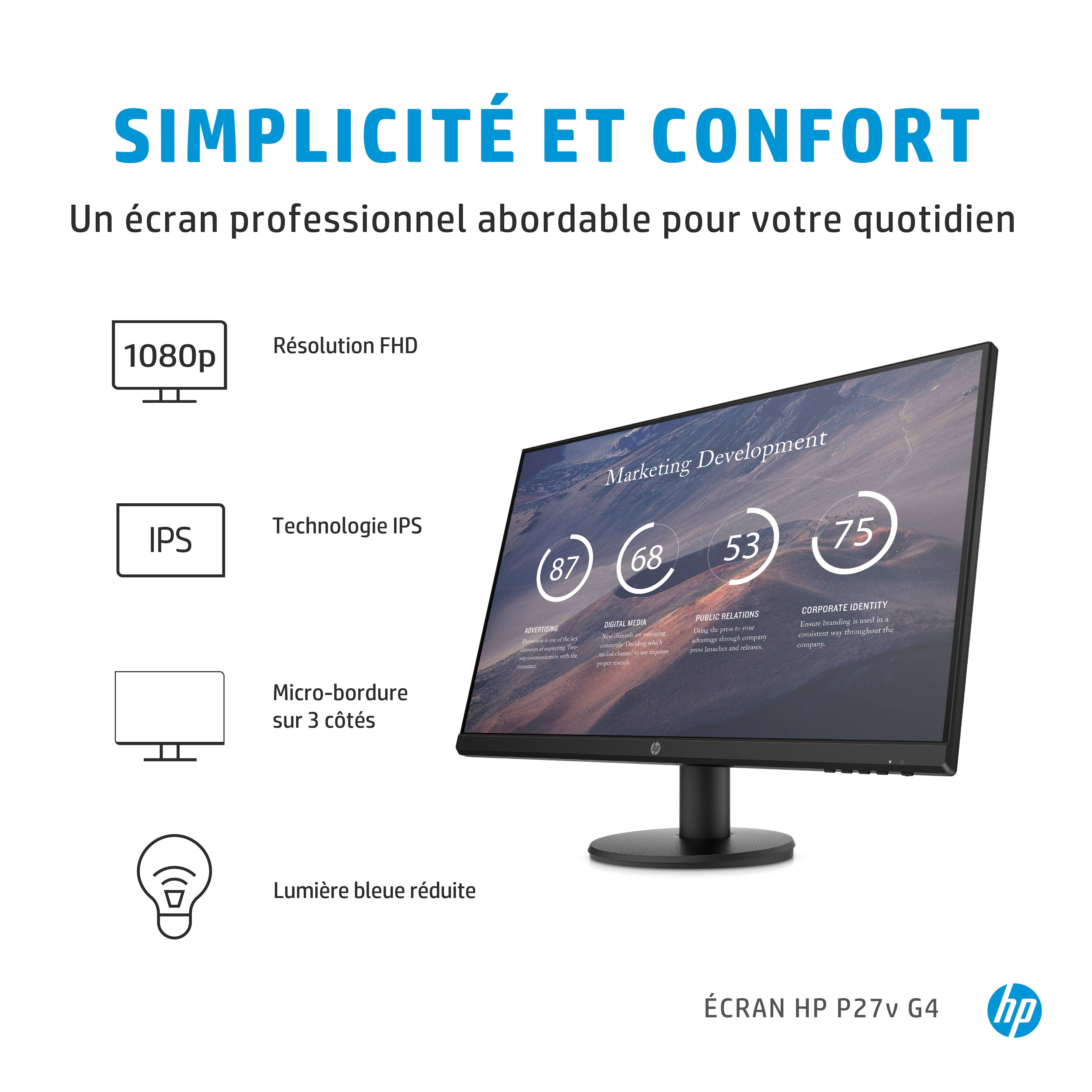 Rca Informatique - image du produit : HP P27V G4 FHD MONITOR IN