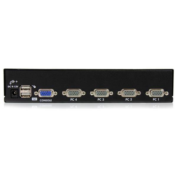 Rca Informatique - image du produit : COMMUTATEUR KVM USB VGA MONTAGE EN RACK 1U - 4 PORTS