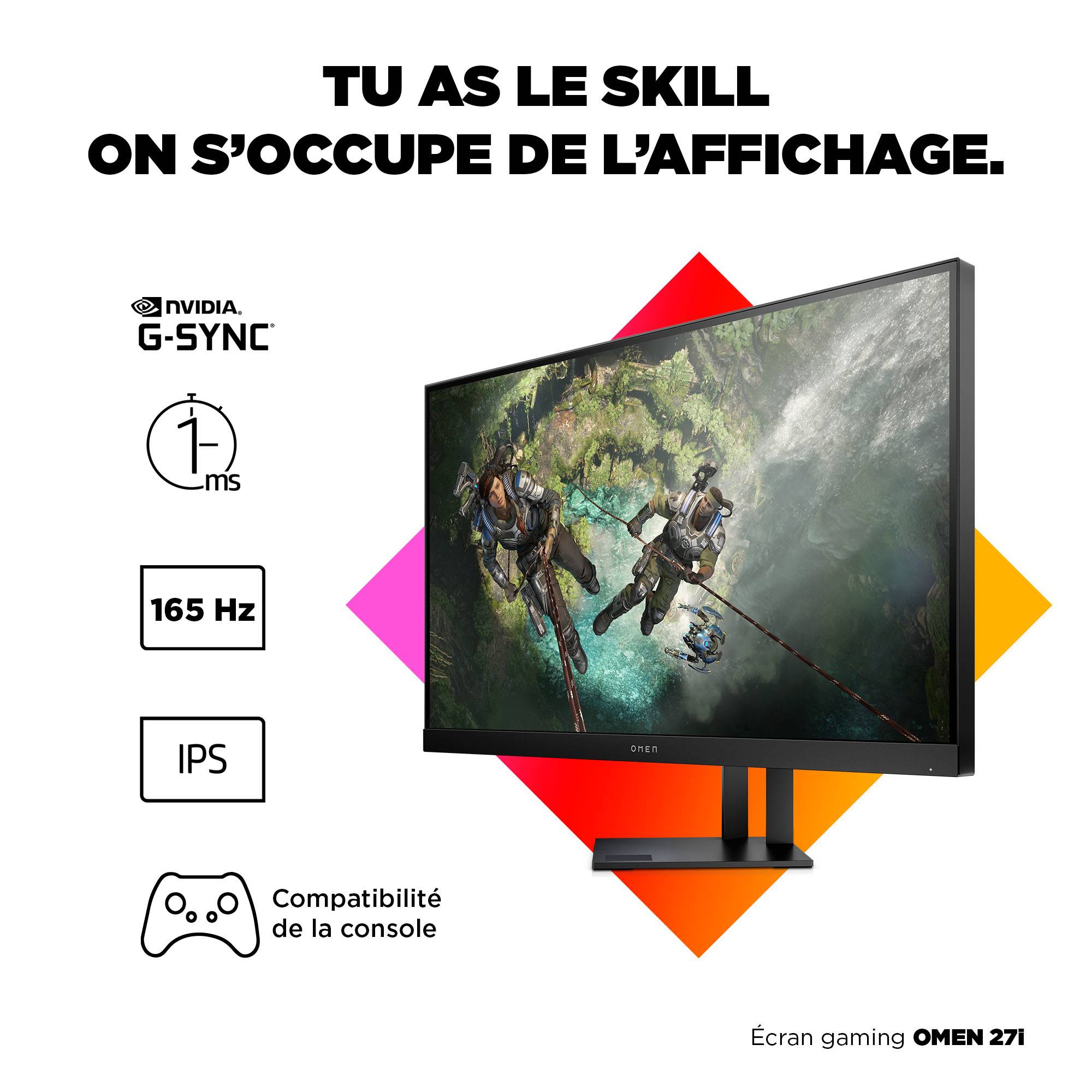 Rca Informatique - image du produit : 27IN IPS 2560X1440 16:9 1MS OMEN 1000:1 USB