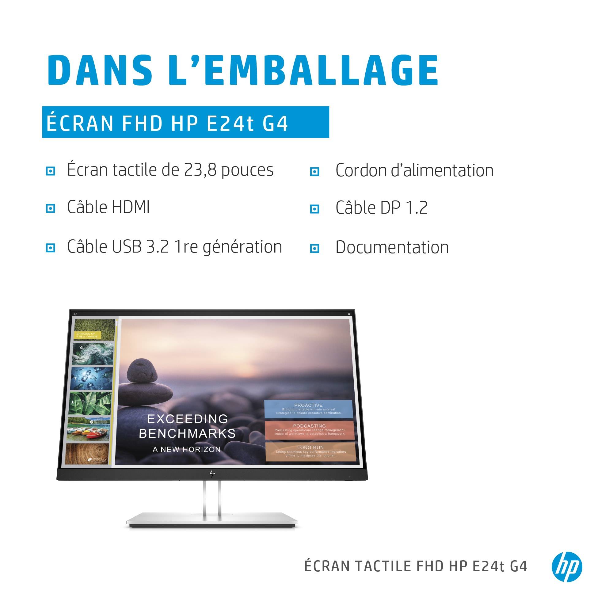 Rca Informatique - image du produit : E24T G4 FHD TOUCH MONITOR EUROP HP - PSG TOP CONFIG