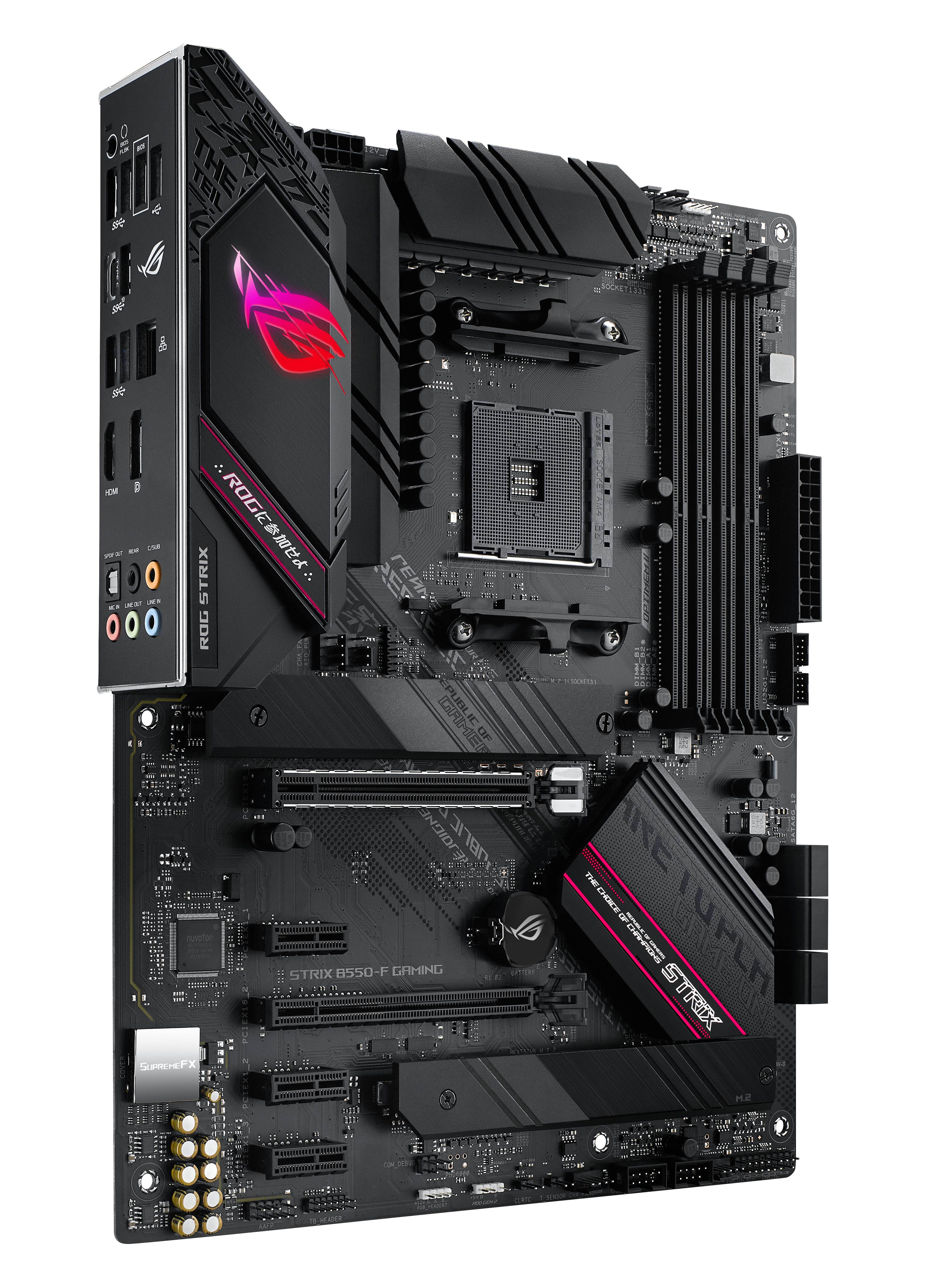 Rca Informatique - image du produit : ROG STRIX B550-F GAMING ATX +2GLN+U3.2+M2 SATA6+4XDDR4