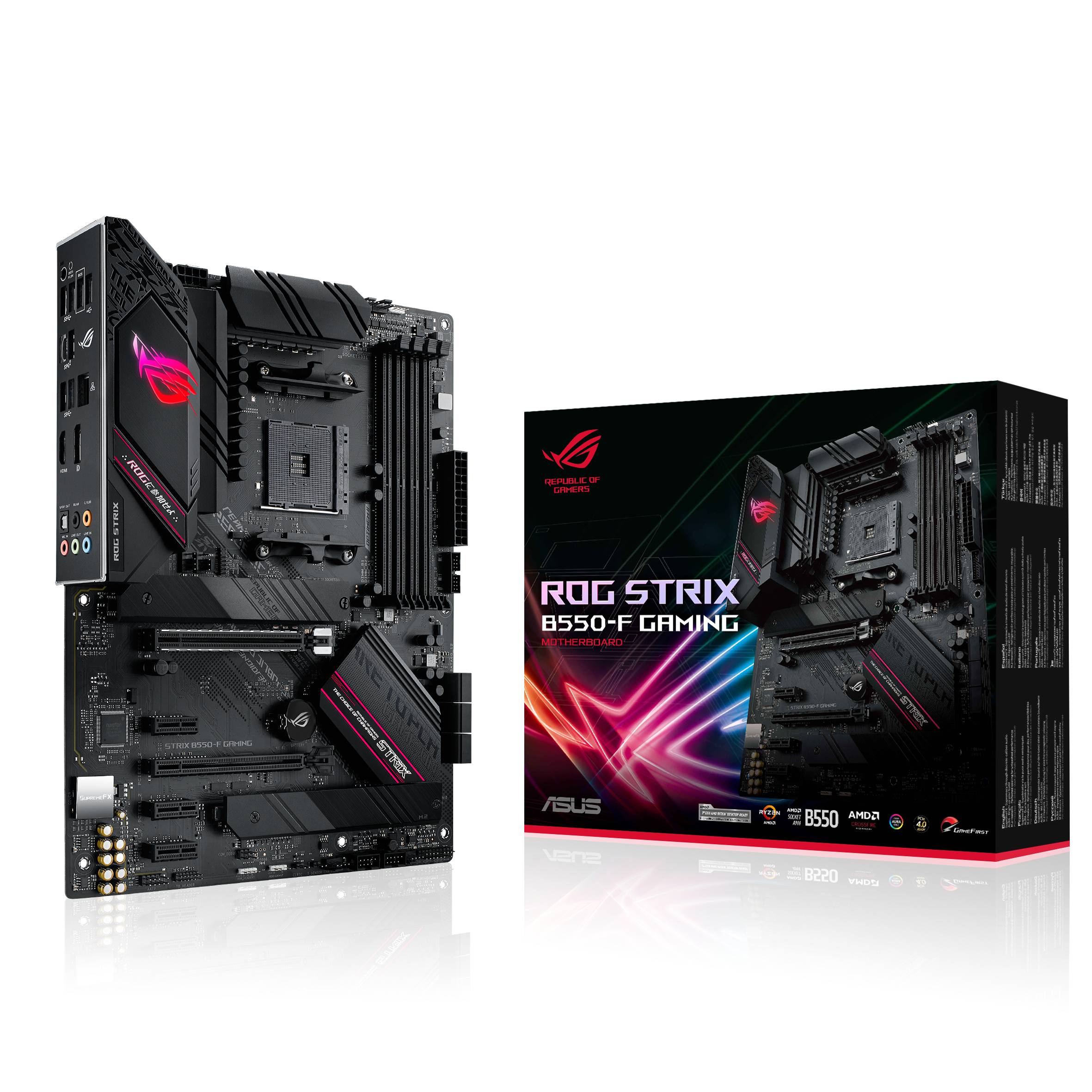 Rca Informatique - image du produit : ROG STRIX B550-F GAMING ATX +2GLN+U3.2+M2 SATA6+4XDDR4