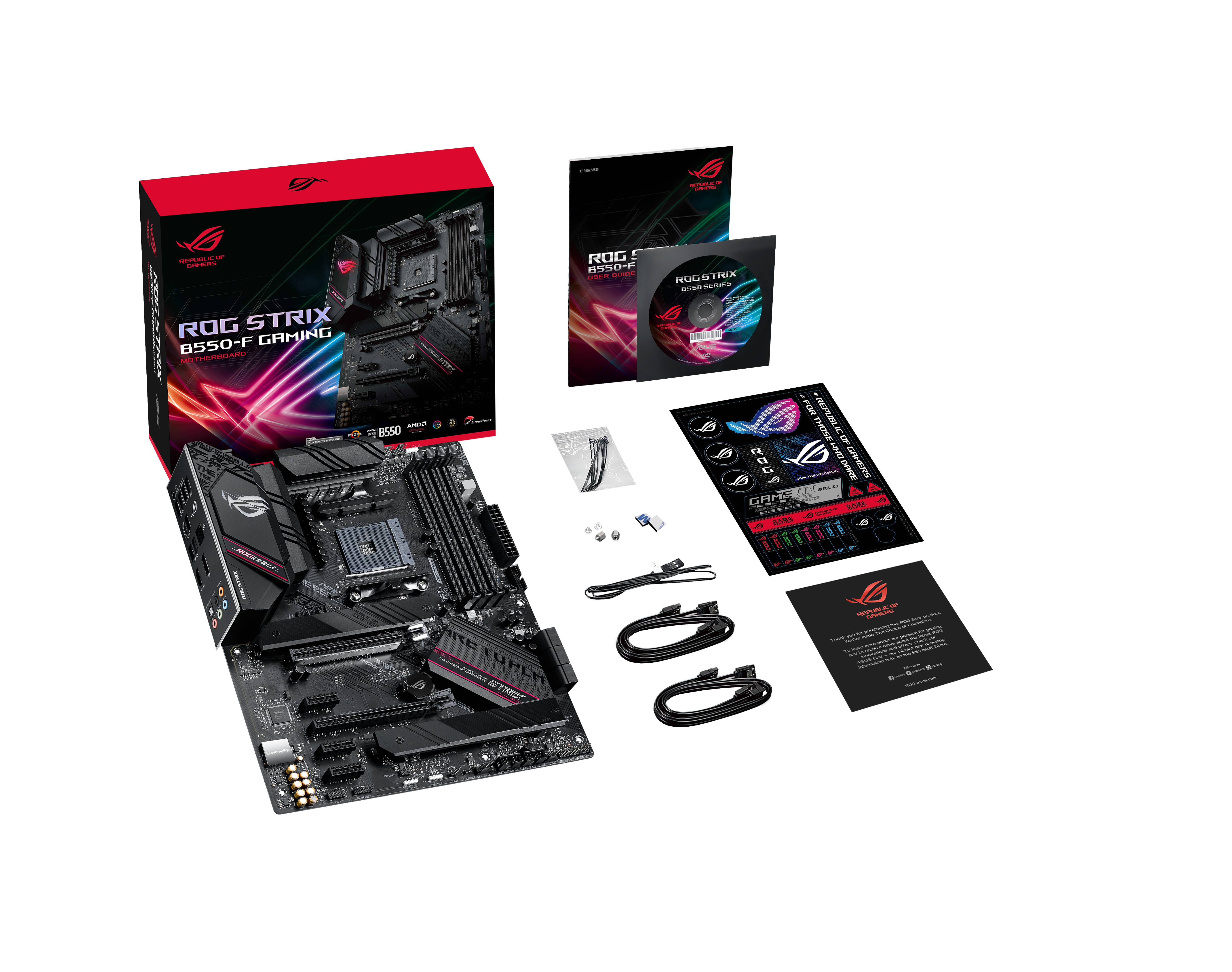 Rca Informatique - image du produit : ROG STRIX B550-F GAMING ATX +2GLN+U3.2+M2 SATA6+4XDDR4