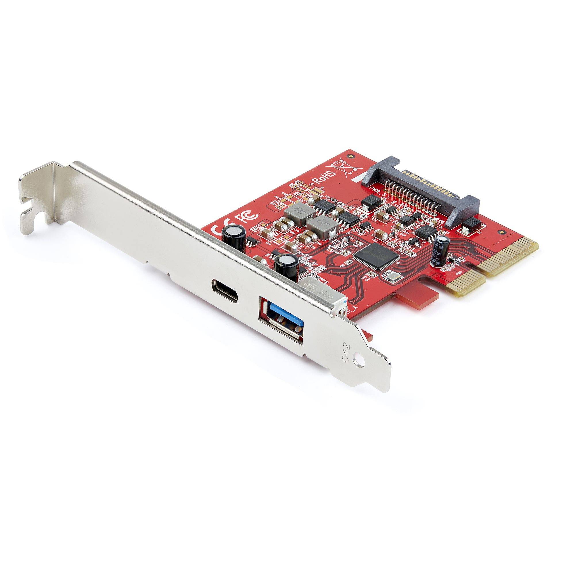 Rca Informatique - image du produit : 2-PORT 10GBPS USB-A/USB-C PCIE CARD USB 3.1 GEN 2 PCI EXPRESS