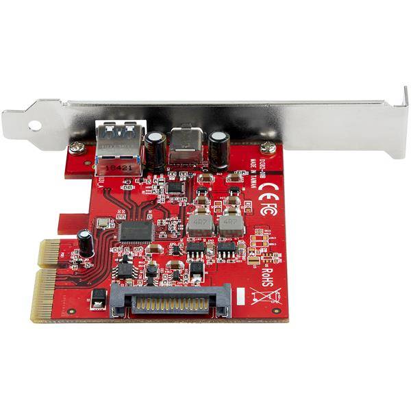 Rca Informatique - image du produit : 2-PORT 10GBPS USB-A/USB-C PCIE CARD USB 3.1 GEN 2 PCI EXPRESS