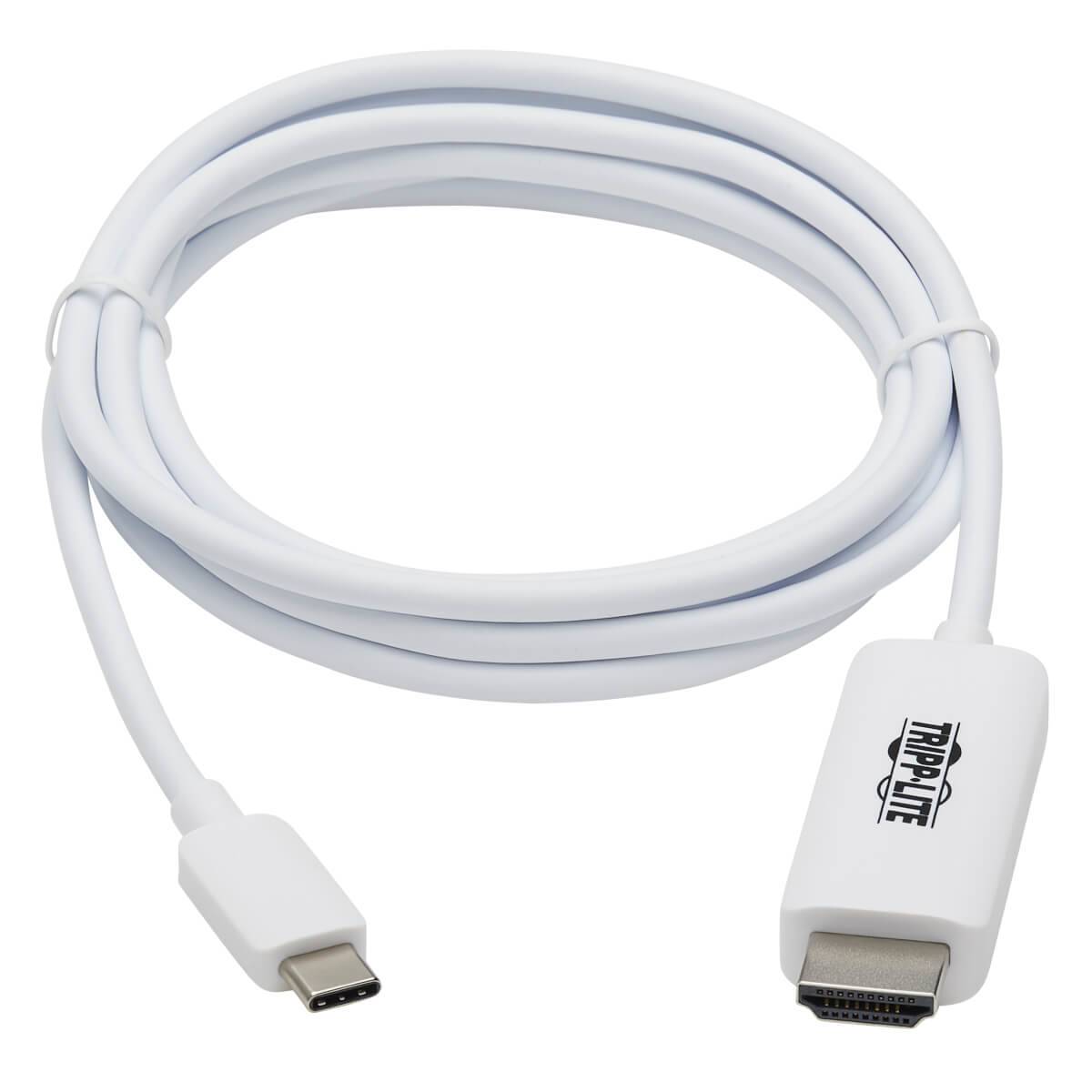 Rca Informatique - image du produit : USB-C TO HDMI ADAPTER CABLE M/M 4K 4:4:4 THUNDERBOLT 3 COMPATIBL