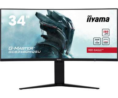 Rca Informatique - Image du produit : GCB3480WQSU-B1 34IN CV VA UWQHD 180HZ/420CD/2HDMI/2DP/2USB/HAS