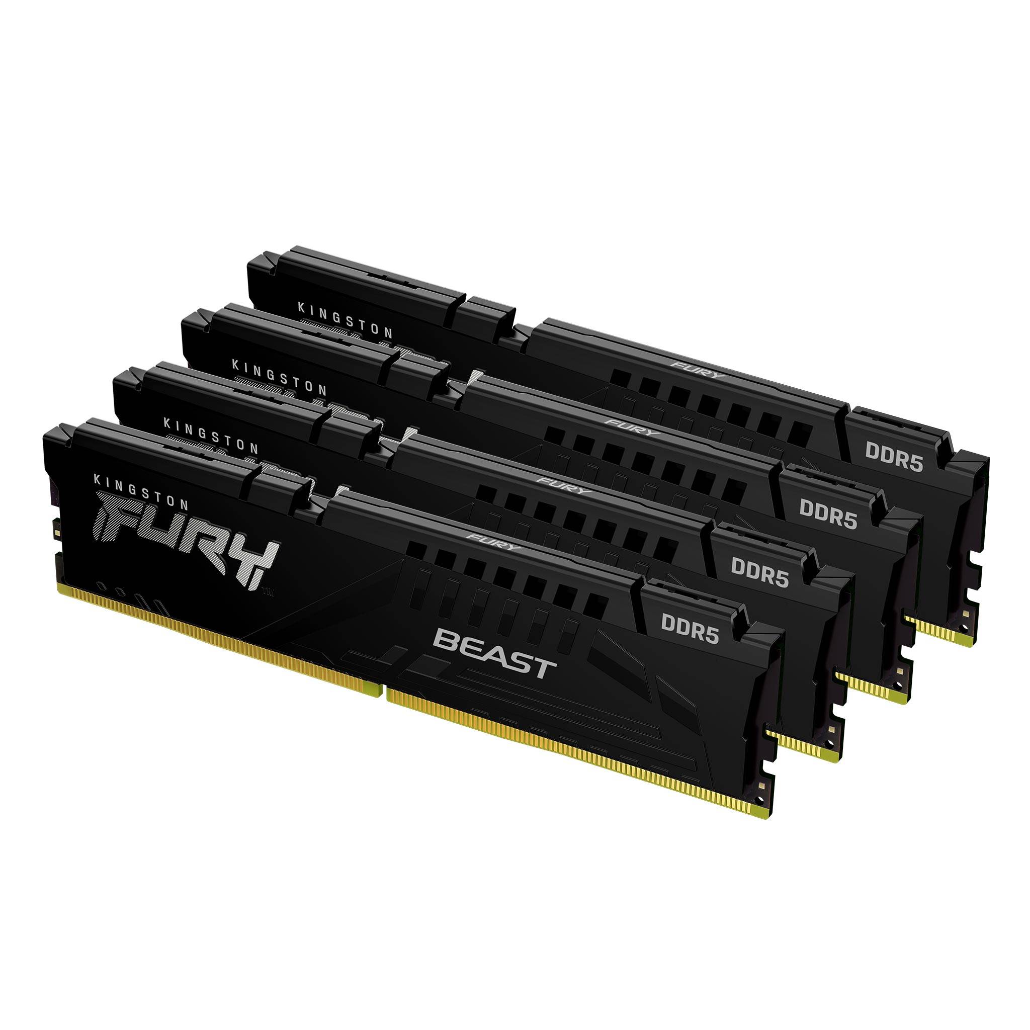 Rca Informatique - Image du produit : 128GB DDR5-5600MT/S CL40 DIMM (KIT OF 4) FURY BEAST BLACK XMP