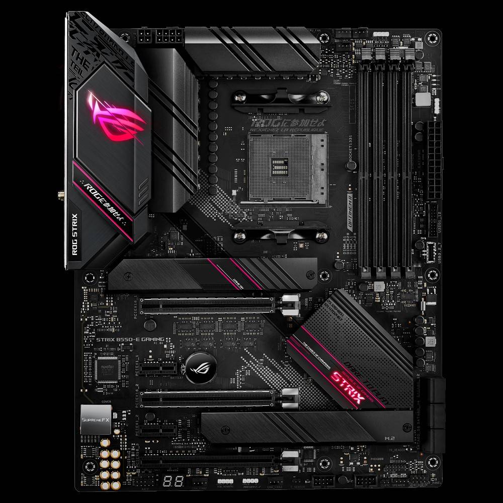 Rca Informatique - image du produit : ROG STRIX B550-E GAMING ATX +2GLN+U3.2+M2 SATA6+4XDDR4