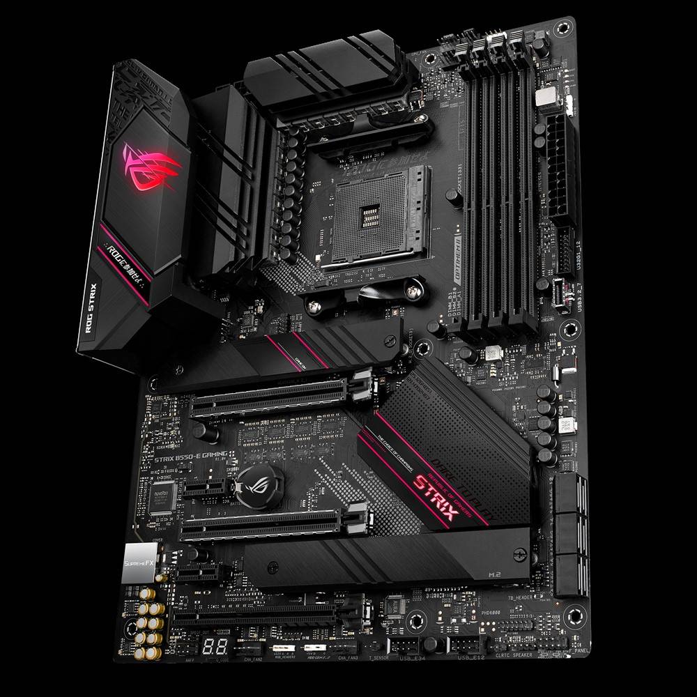 Rca Informatique - image du produit : ROG STRIX B550-E GAMING ATX +2GLN+U3.2+M2 SATA6+4XDDR4