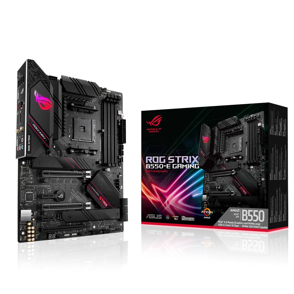 Rca Informatique - Image du produit : ROG STRIX B550-E GAMING ATX +2GLN+U3.2+M2 SATA6+4XDDR4