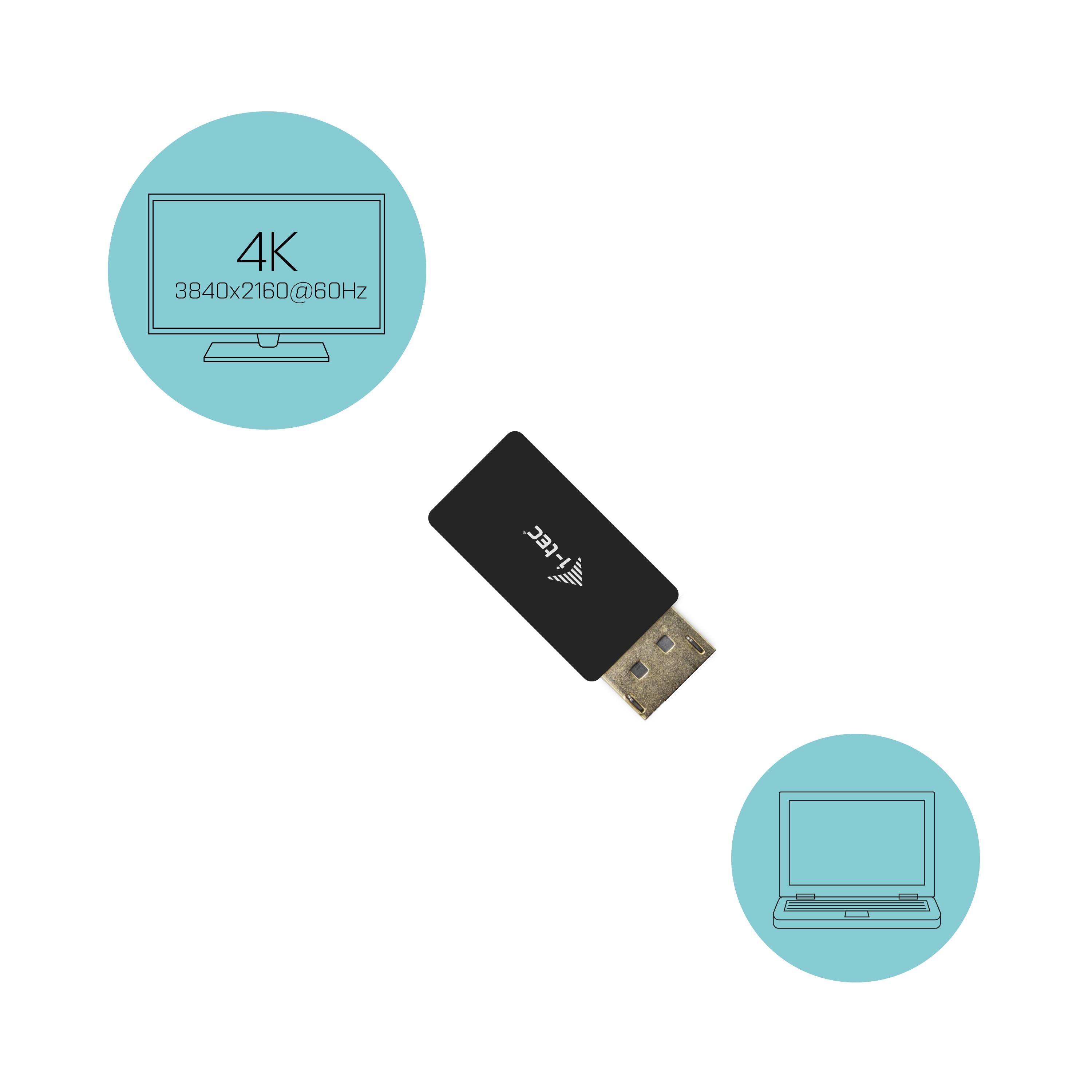 Rca Informatique - image du produit : I-TEC DP TO HDMI ADAPTER 4K I-TEC DP/HDMI ADAPTER 4K/60 HZ