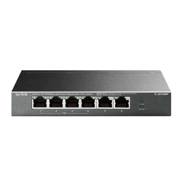 Rca Informatique - Image du produit : 6-PORT 10/100 MBPS DESKTOP SWITCH WITH 4-PORT POE+