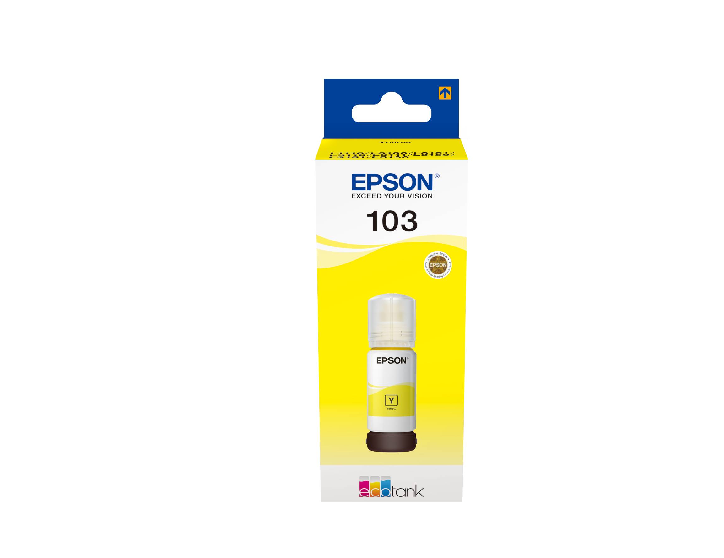 Rca Informatique - Image du produit : 103 ECOTANK YELLOW INK BOTTLE (WE)