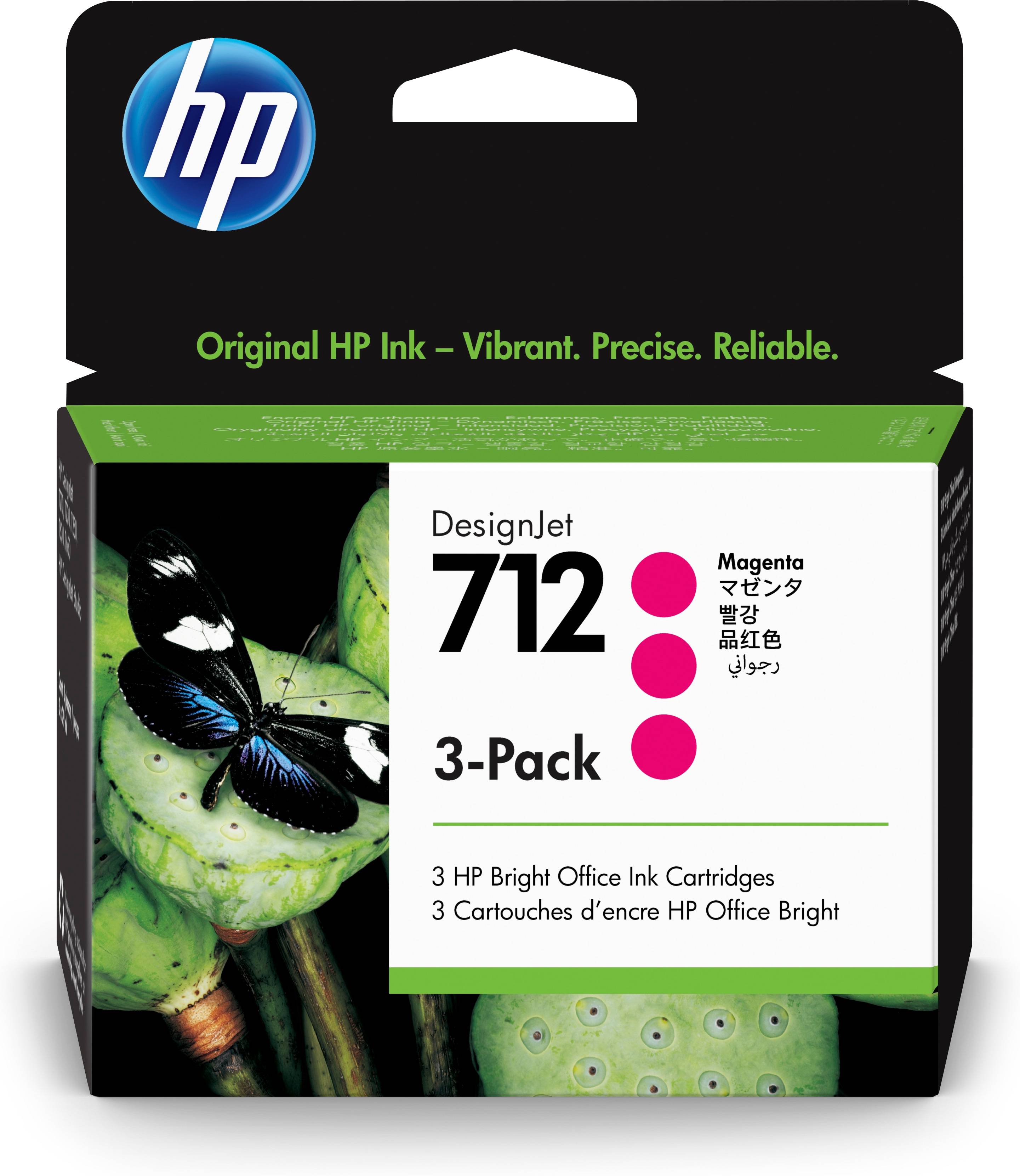 Rca Informatique - Image du produit : HP 712 3-PACK 29-ML MAGENTA DESIGNJET INK CARTRIDGE