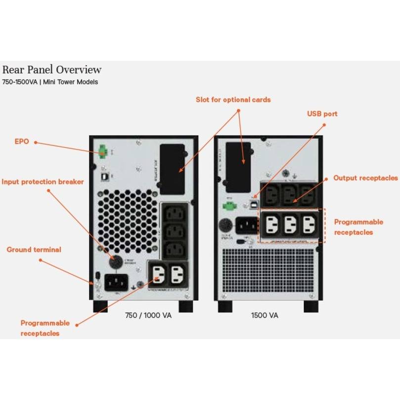 Rca Informatique - image du produit : EDGE UPS 750VA 230V TOWER IN