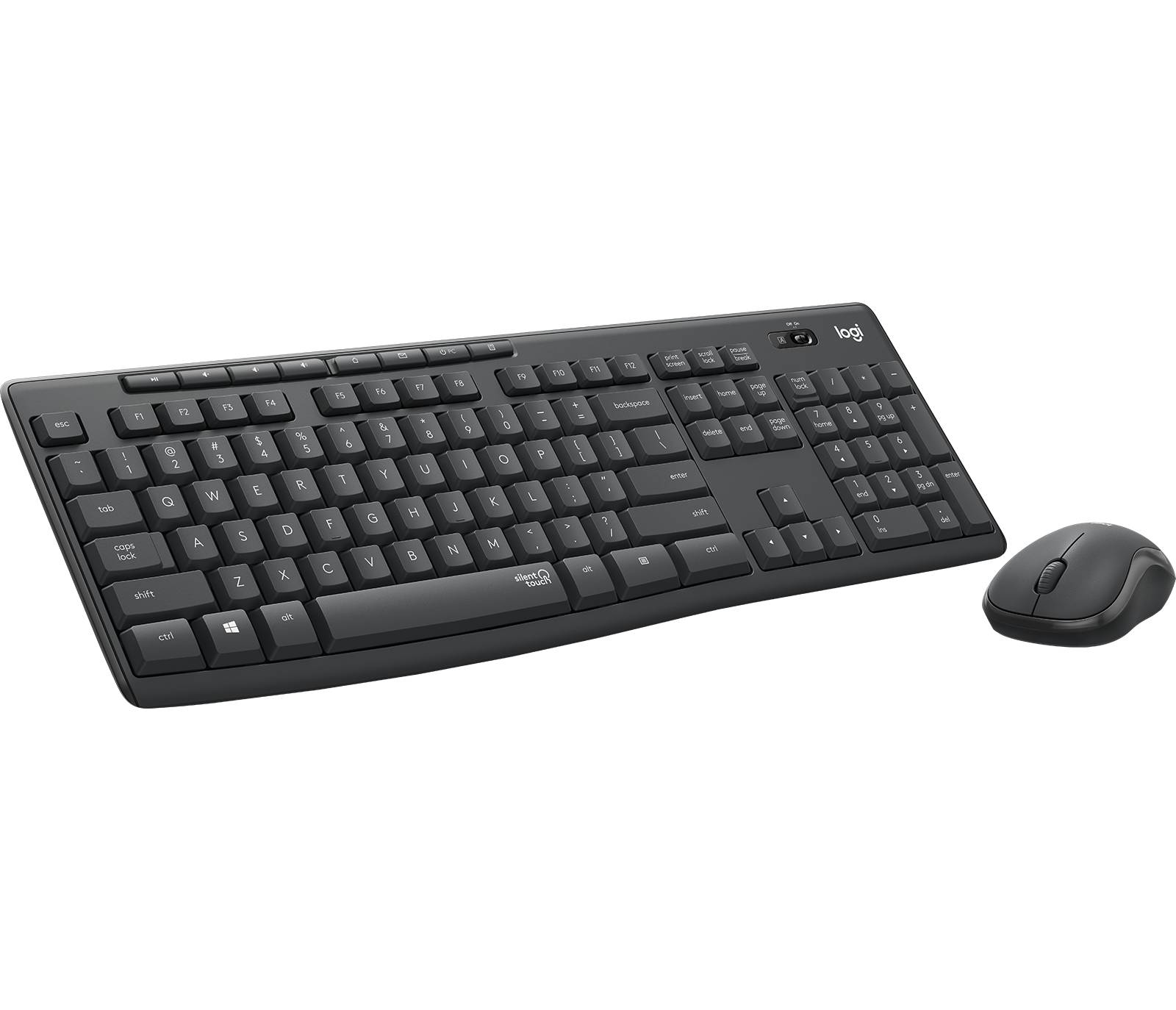 Rca Informatique - image du produit : MK295 SILENT WIRELESS COMBO GRAPHITE - NLB - INTNL