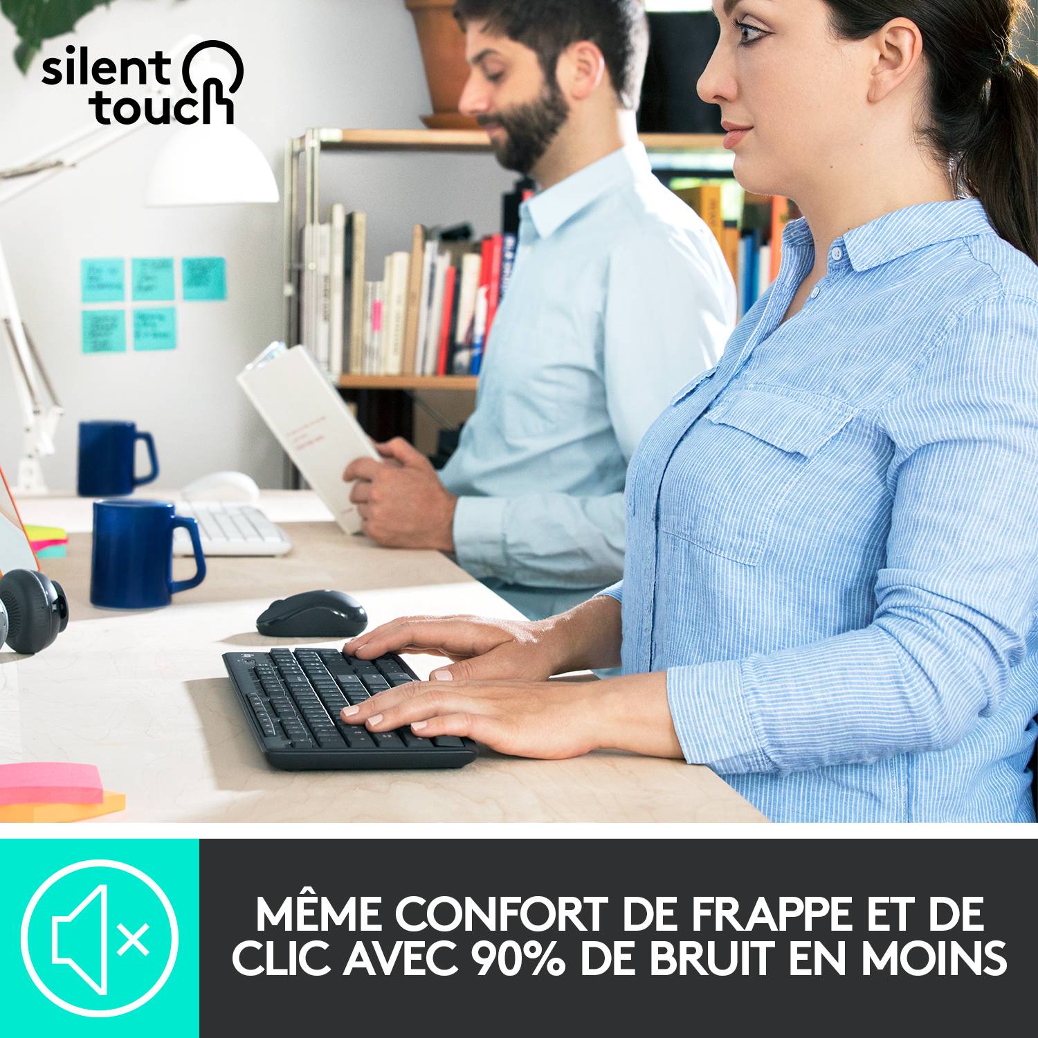 Rca Informatique - image du produit : MK295 SILENT WIRELESS COMBO GRAPHITE - NLB - INTNL