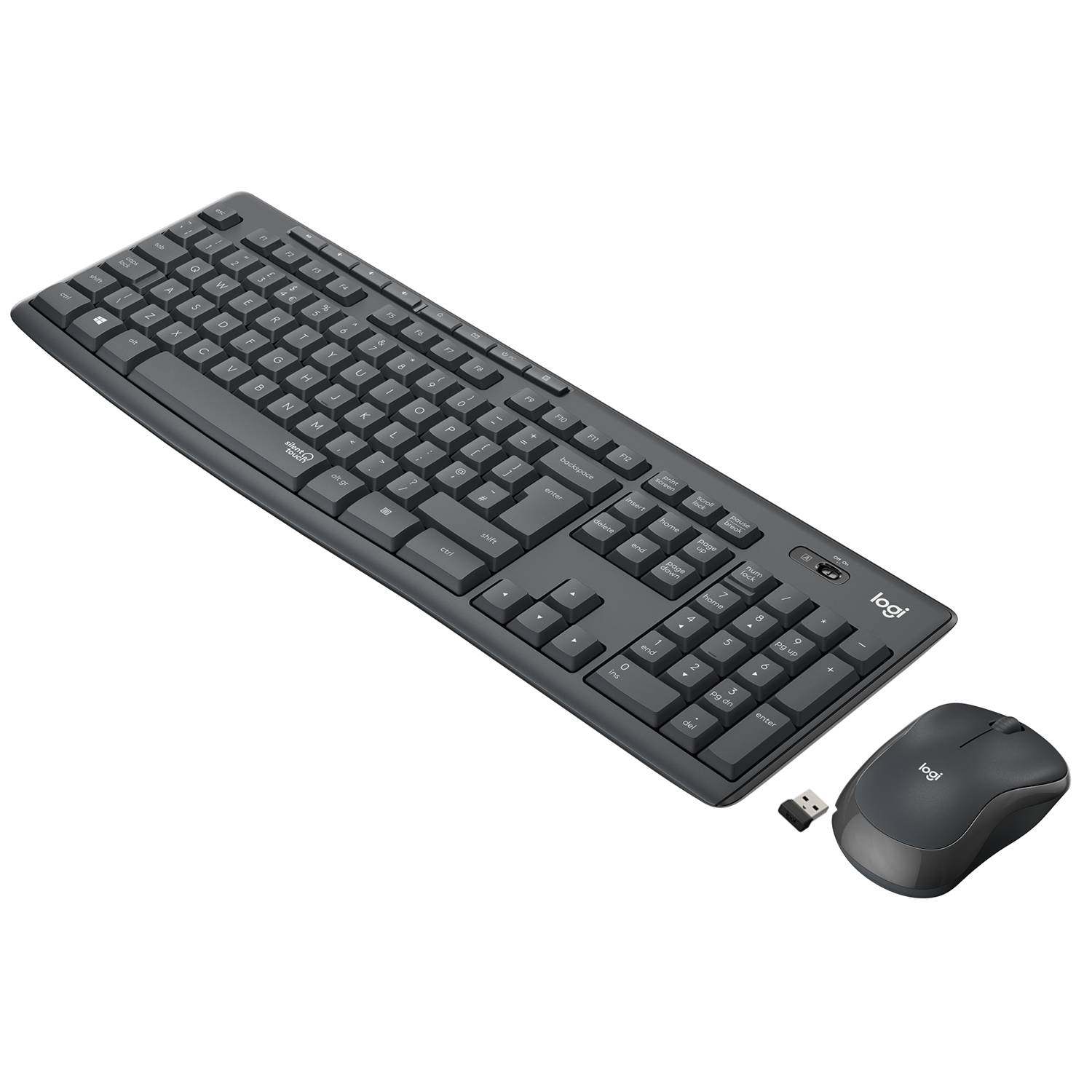 Rca Informatique - Image du produit : MK295 SILENT WIRELESS COMBO GRAPHITE - NLB - INTNL