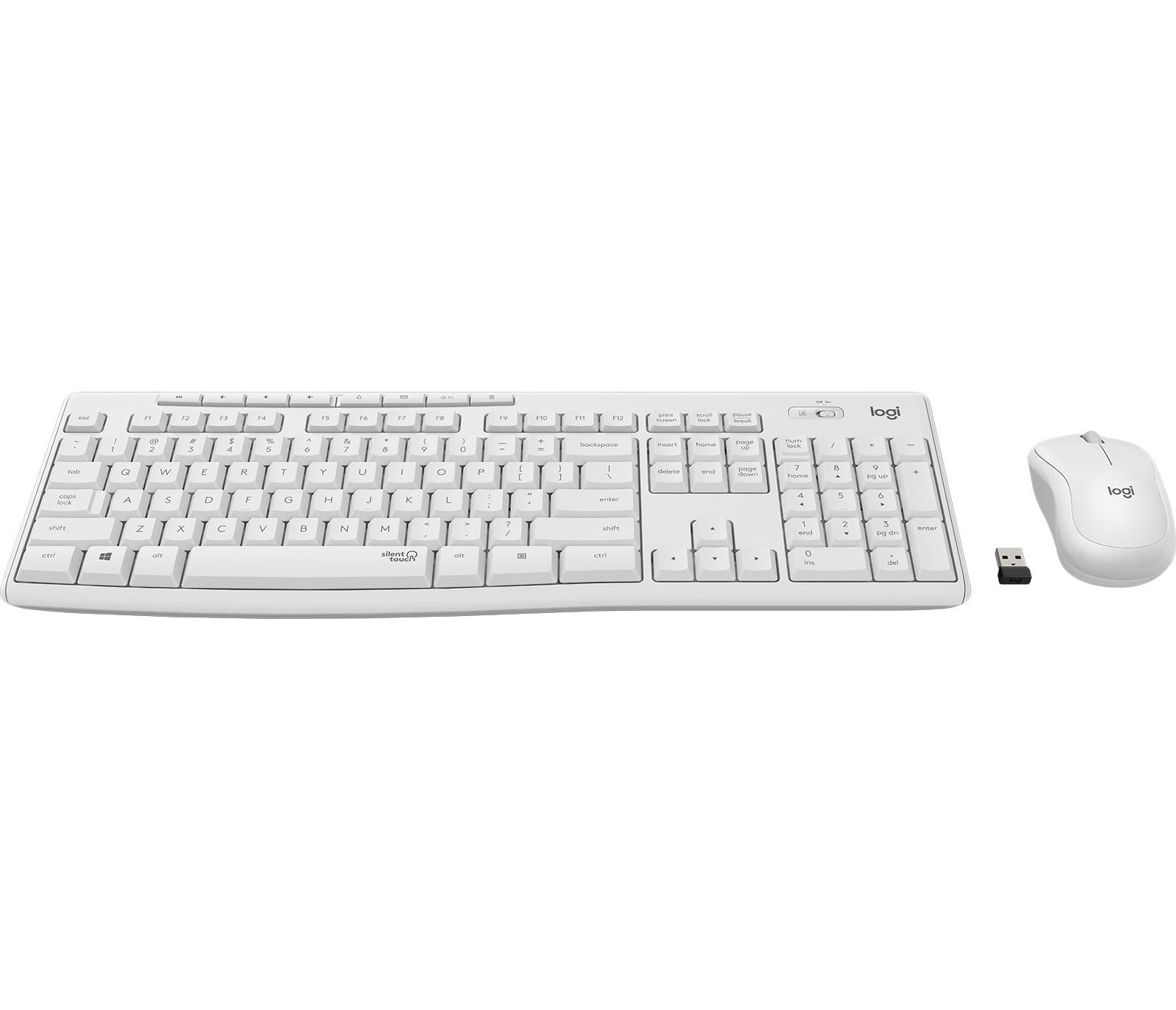 Rca Informatique - image du produit : MK295 SILENT WIRELESS COMBO OFF WHITE - ESP - MEDITER