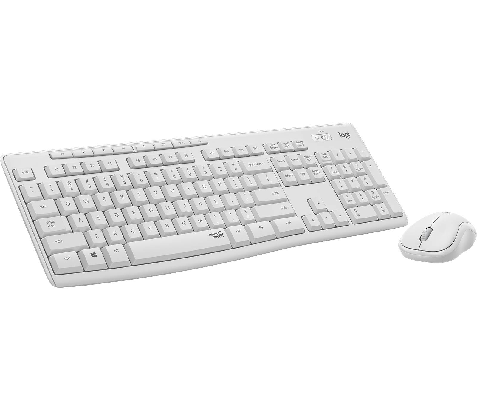 Rca Informatique - image du produit : MK295 SILENT WIRELESS COMBO OFF WHITE - ESP - MEDITER