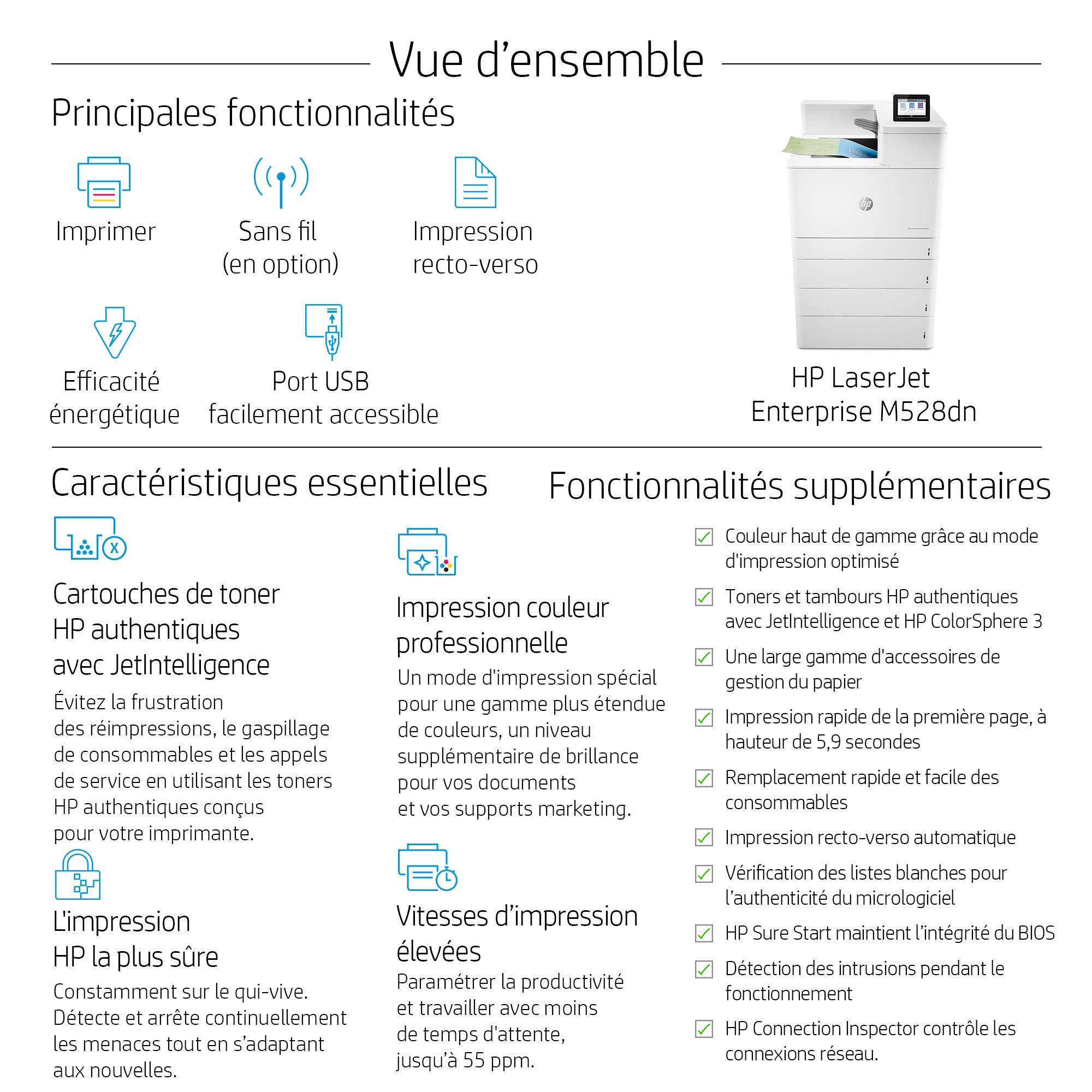 Rca Informatique - image du produit : LASERJET COLOR M856 ENTERPRISE 56PPM A3