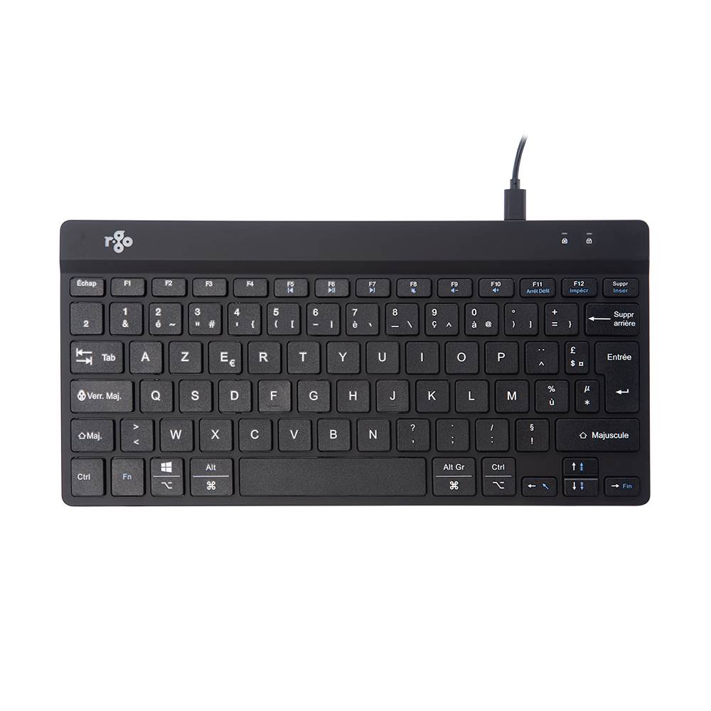 Rca Informatique - image du produit : COMPACT BREAK KEYBOARD AZERTY FR BLACK WIRED