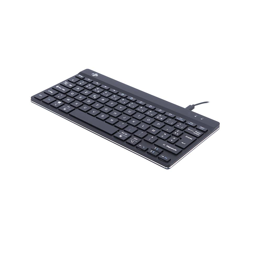 Rca Informatique - image du produit : COMPACT BREAK KEYBOARD AZERTY FR BLACK WIRED