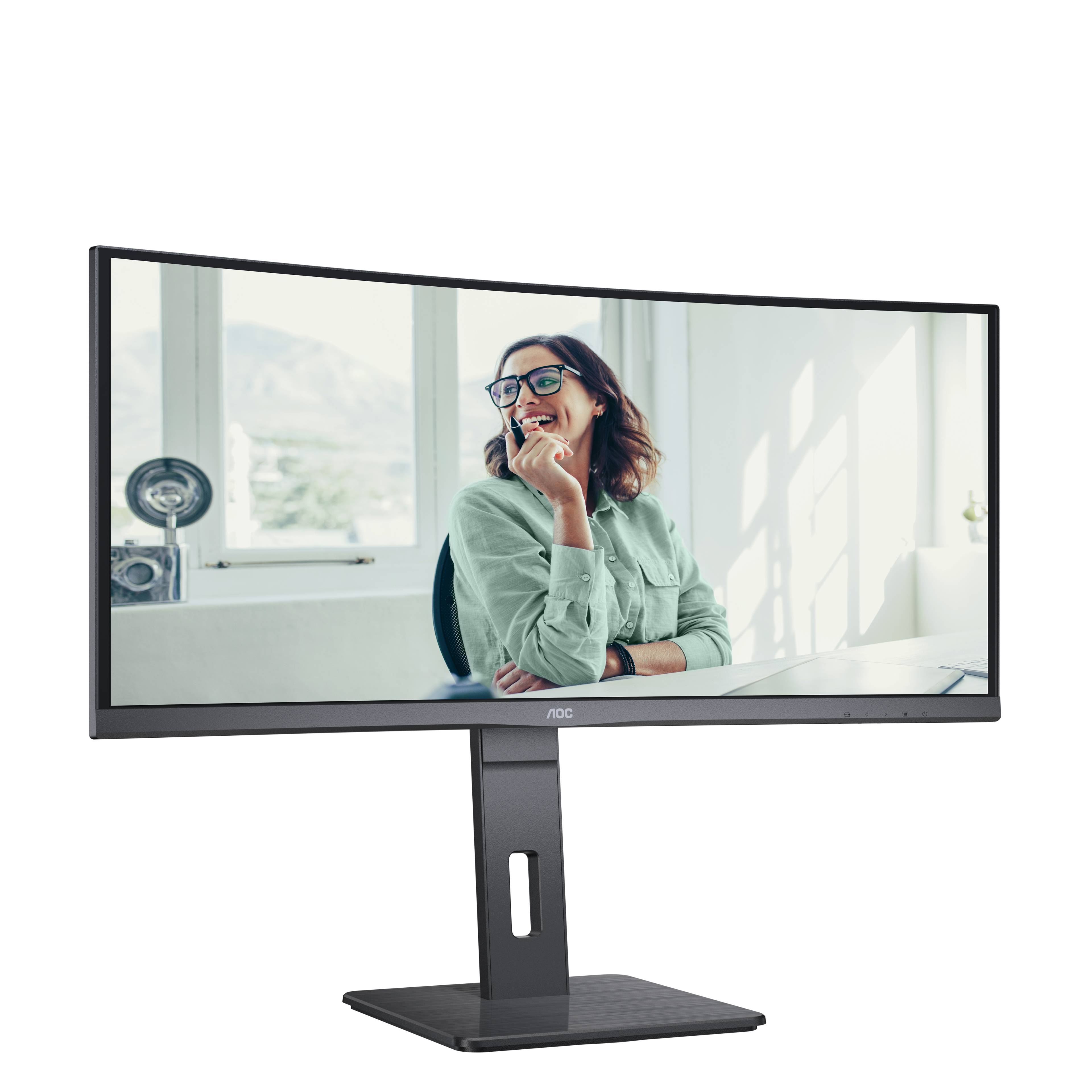 Rca Informatique - image du produit : CU34P3CV 34IN VA WQHD 300CD/4MS/2HDMI/DP/USB-C/4USB-C