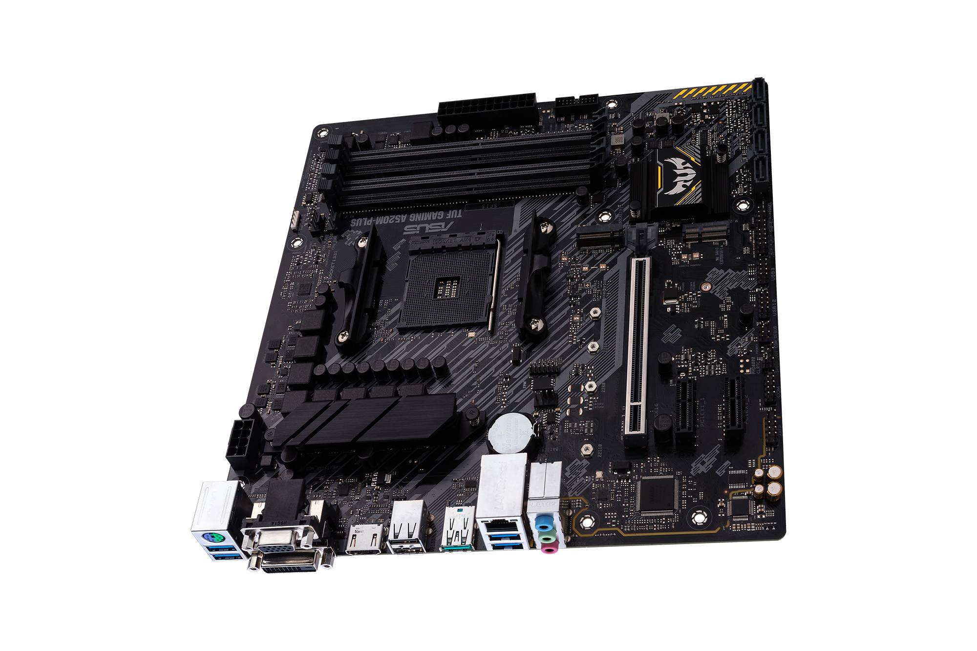 Rca Informatique - image du produit : TUF GAMING A520M-PLUS MATX +2GLN+U3.2+M2 SATA6+4XDDR4