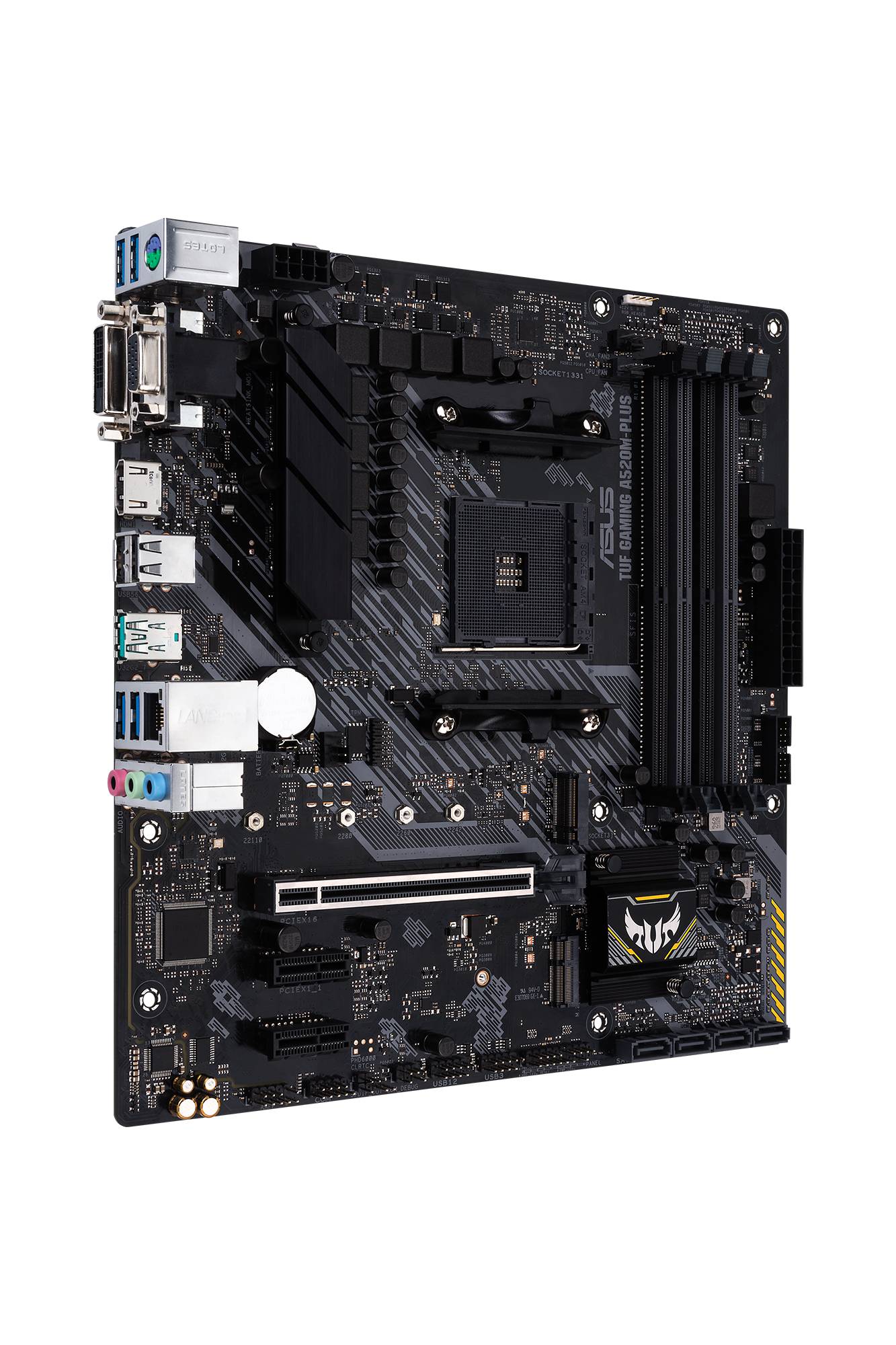 Rca Informatique - image du produit : TUF GAMING A520M-PLUS MATX +2GLN+U3.2+M2 SATA6+4XDDR4