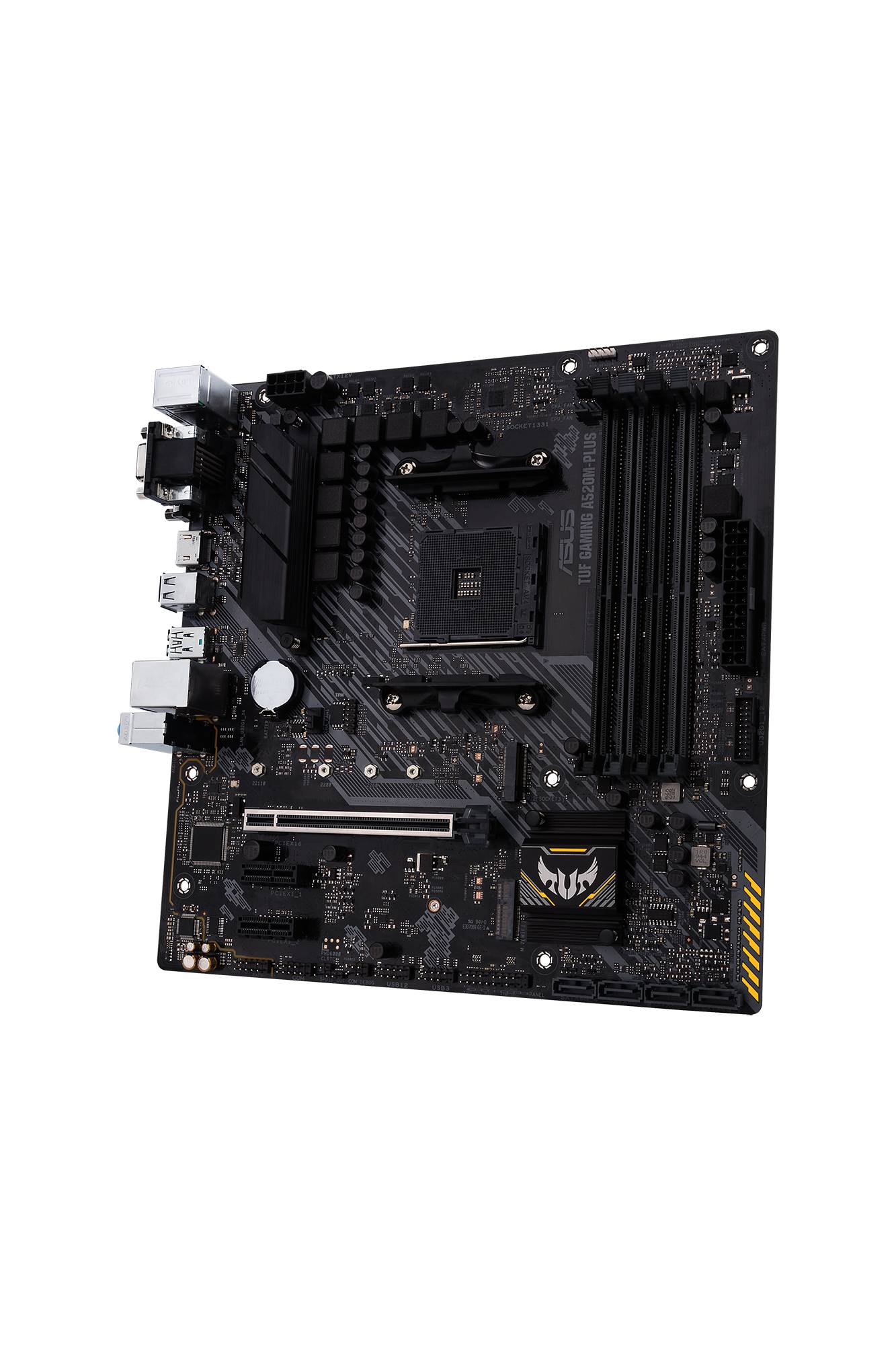 Rca Informatique - image du produit : TUF GAMING A520M-PLUS MATX +2GLN+U3.2+M2 SATA6+4XDDR4