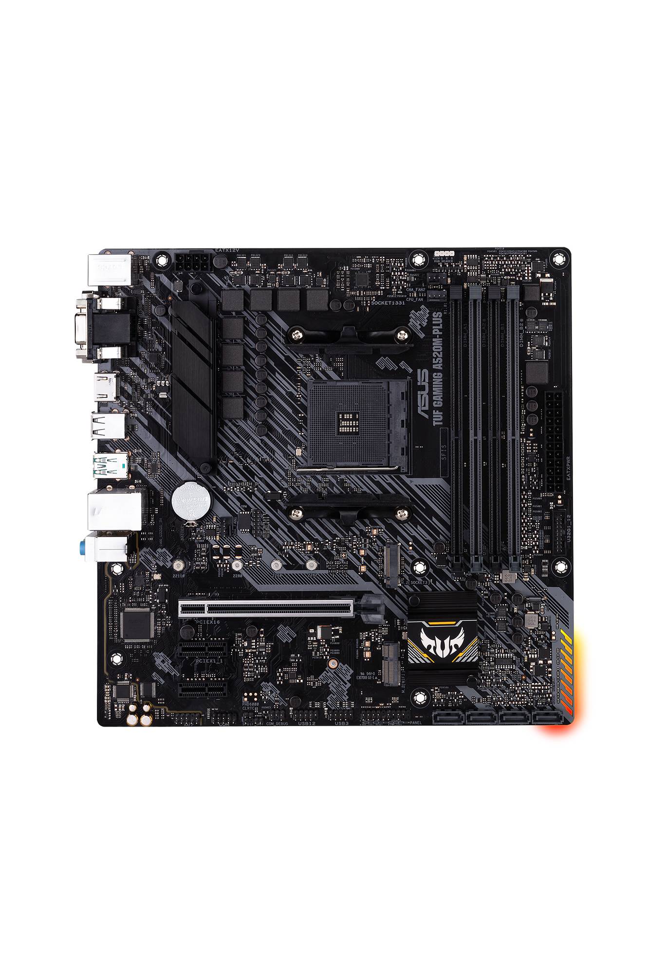 Rca Informatique - image du produit : TUF GAMING A520M-PLUS MATX +2GLN+U3.2+M2 SATA6+4XDDR4