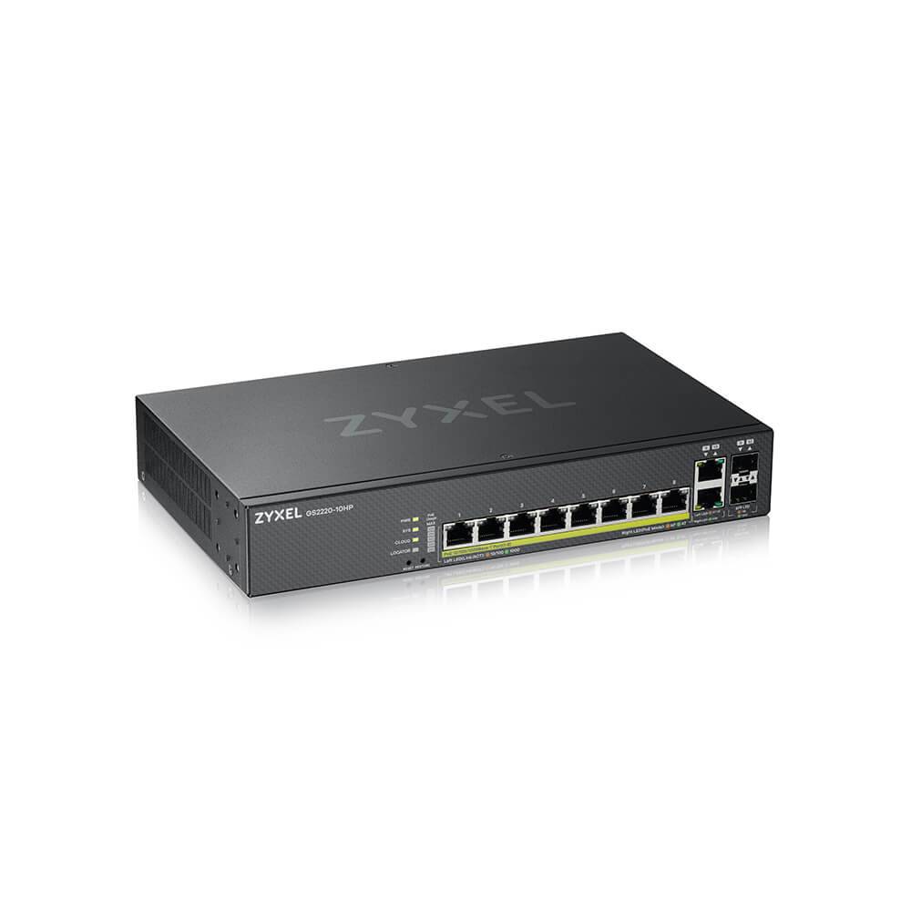 Rca Informatique - Image du produit : GS2220-10HP 8 PORT GB L2 POE+ SWITCH