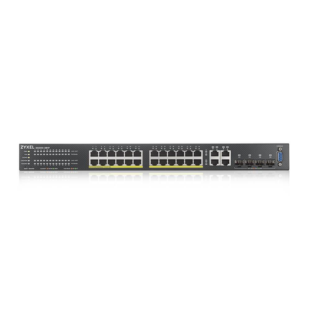 Rca Informatique - image du produit : GS2220-28HP 24 PORT GB L2 POE+ SWITCH