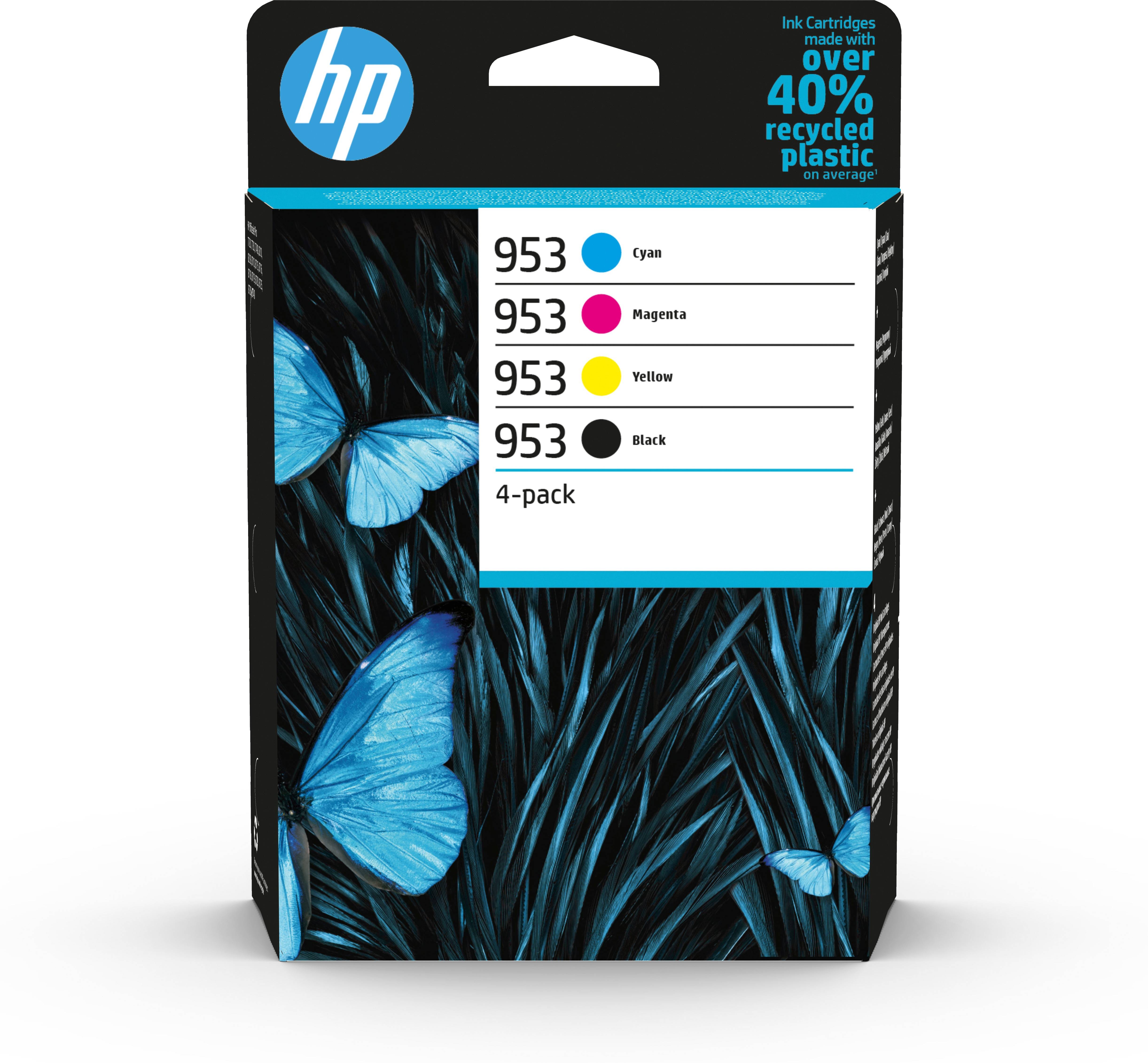 Rca Informatique - Image du produit : HP 953 CMYK ORIGINAL INK CARTRIDGE 4-PACK