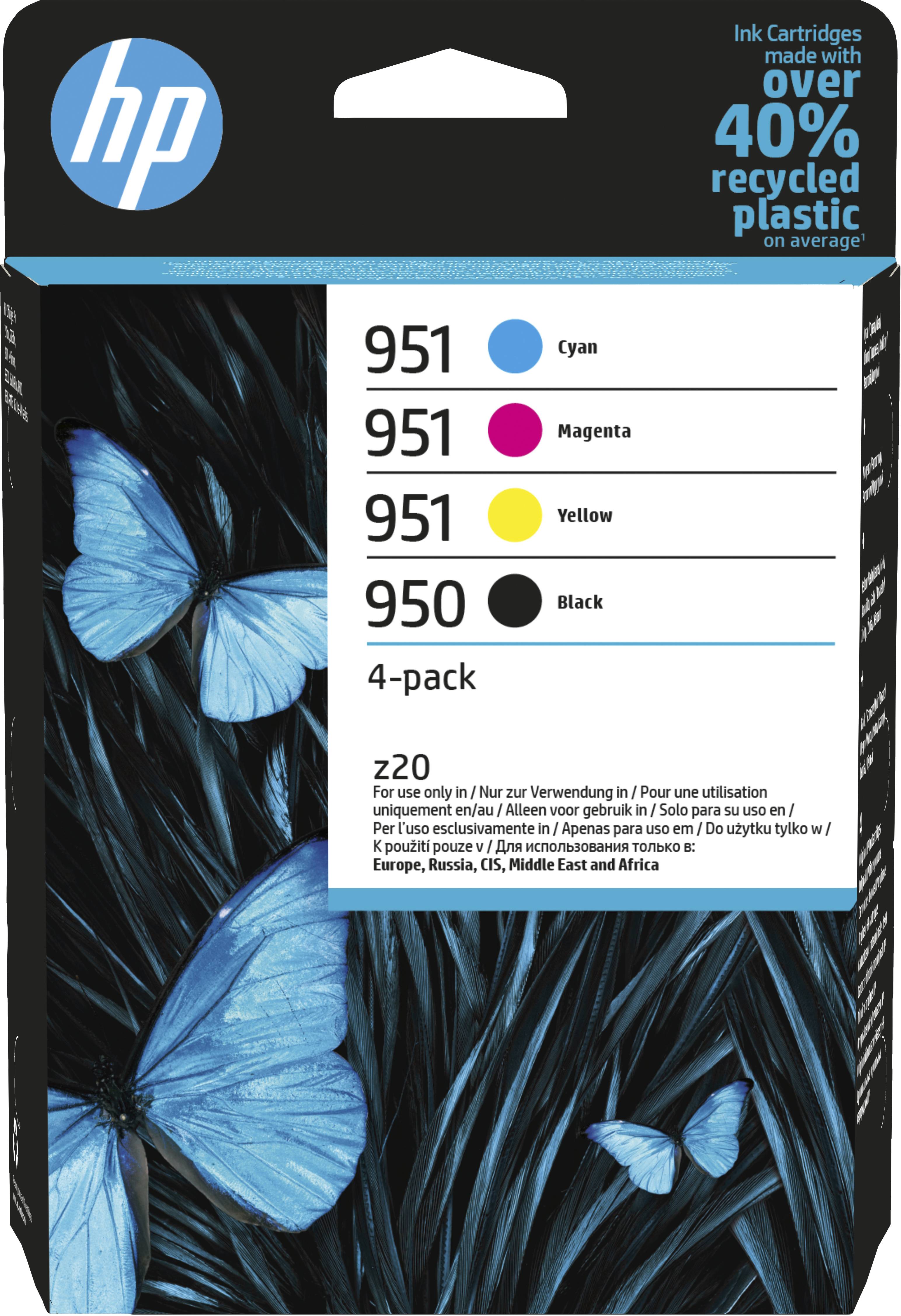 Rca Informatique - Image du produit : HP 950 BLACK / 951 CMY ORIGINAL INK CARTRIDGE 4-PACK