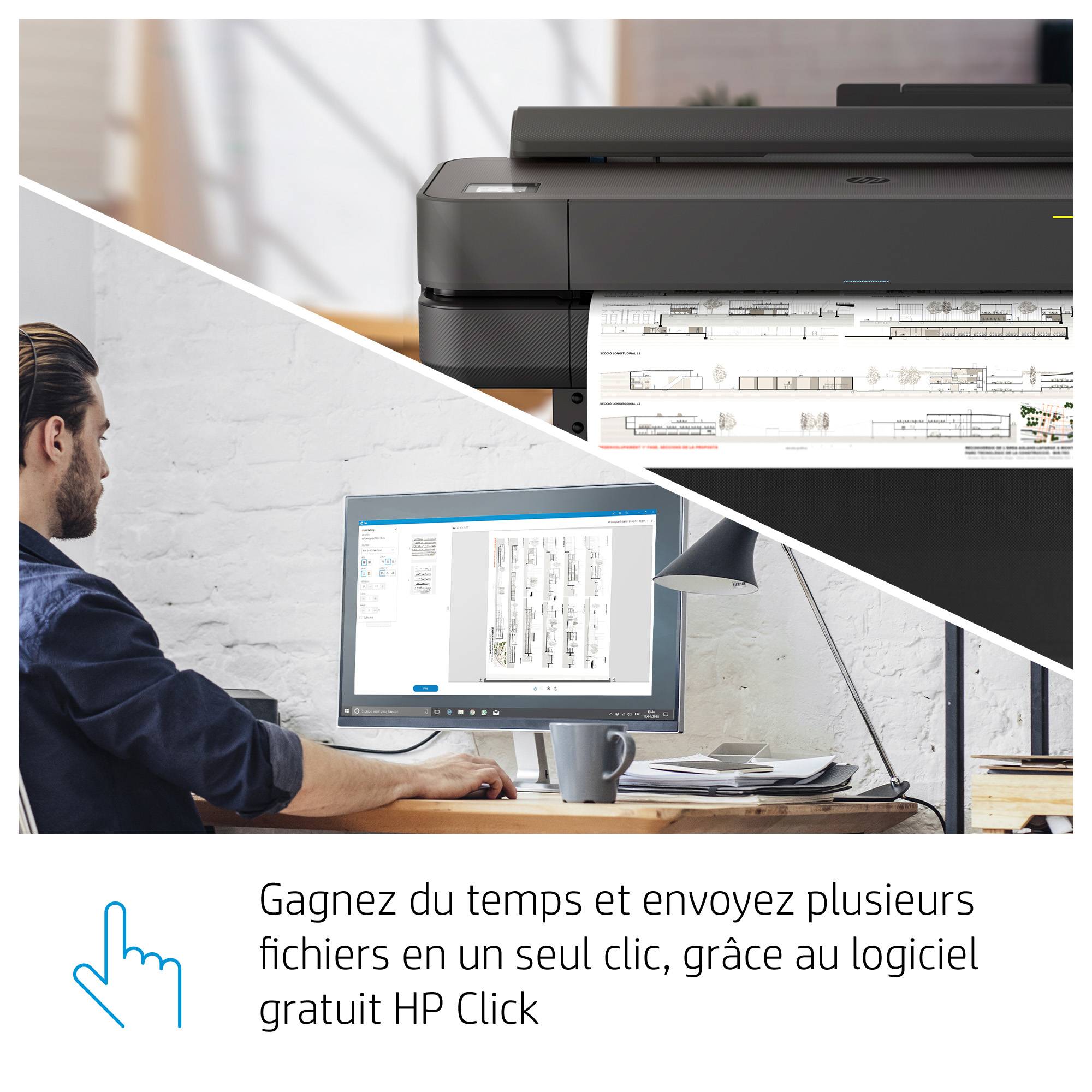 Rca Informatique - image du produit : HP DESIGNJET STUDIO 36 POUCES (91 CM/A0) FINITION METAL