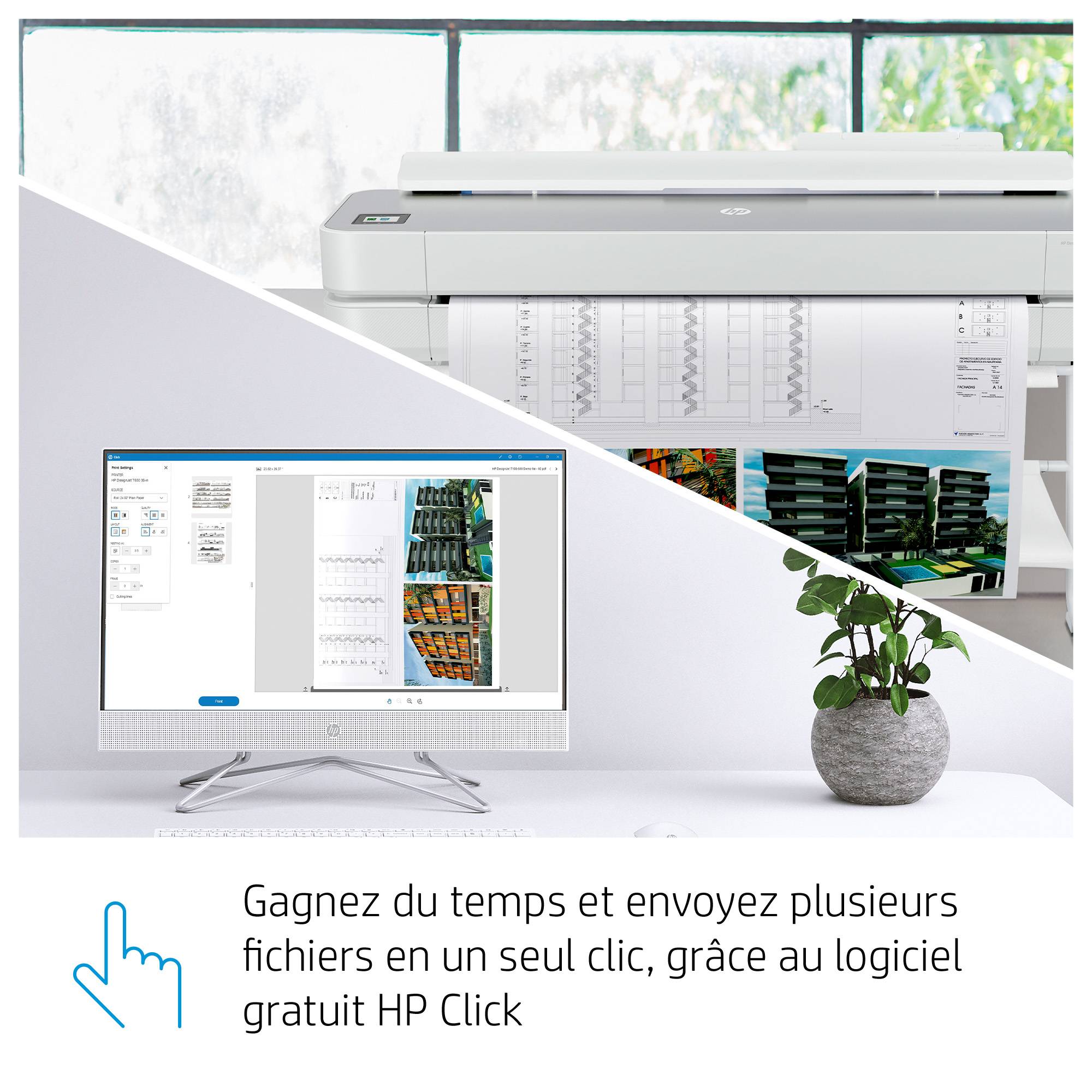 Rca Informatique - image du produit : HP DESIGNJET STUDIO 36 POUCES (91 CM/A0) FINITION METAL